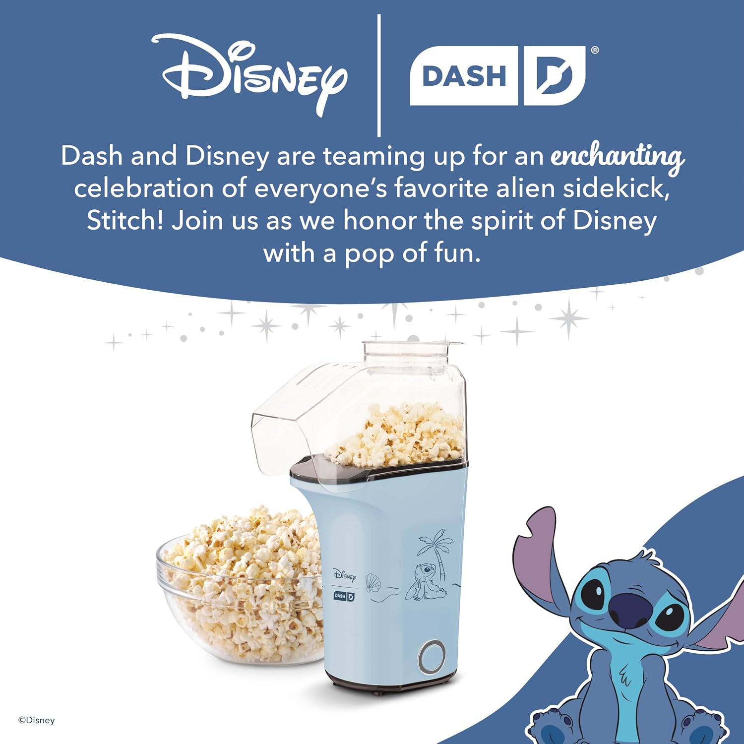Dash Fresh Pop Popcorn Maker, 16-Cup Hot Air Popper, Aqua | Electric Popcorn Machine, Oil-Free Air Popped Popcorn, Built-In Measuring Cup & Butter Melting Tray, Movie Night Snacks