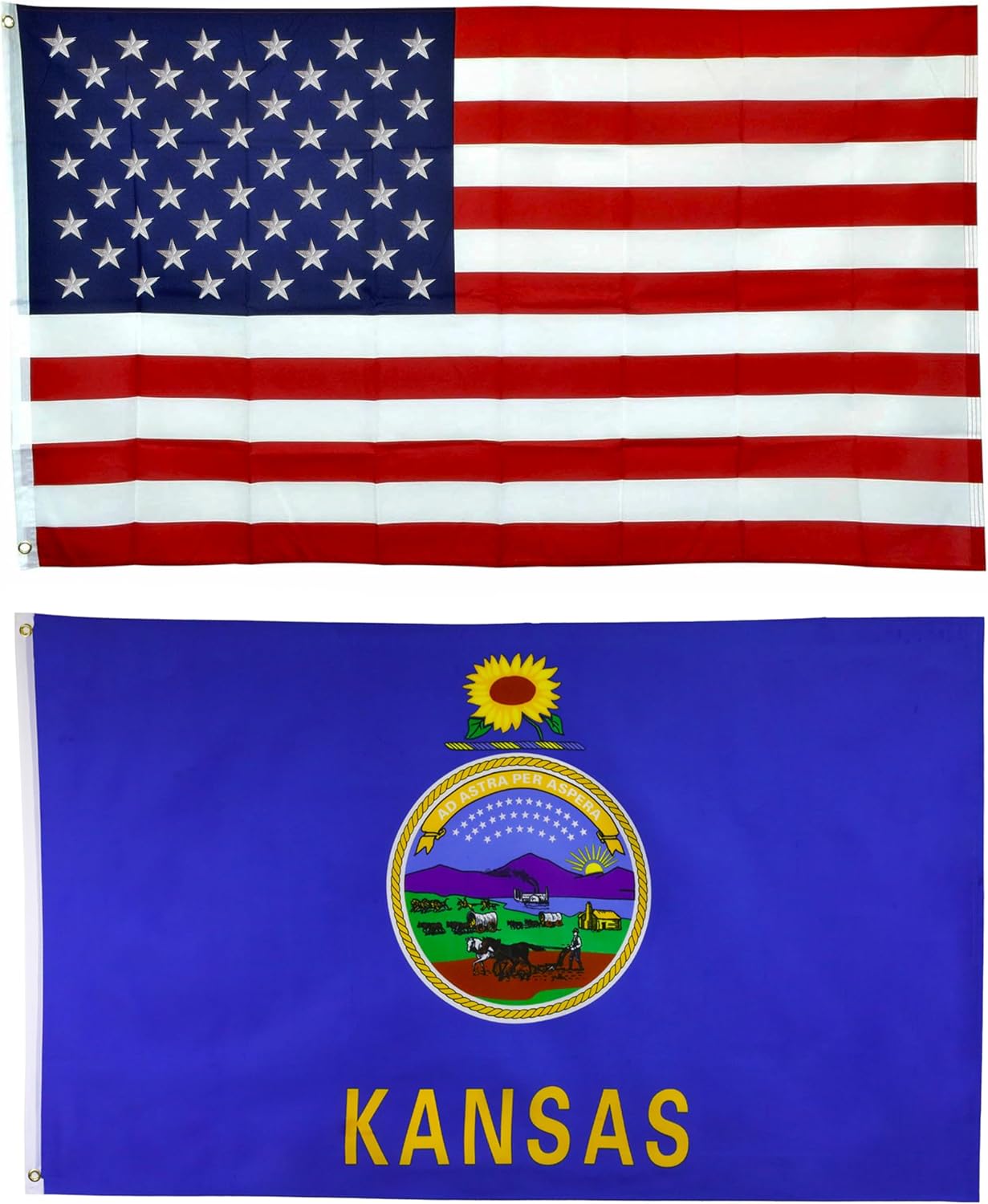 Shop72 American Flag 5x8 Ft, Allegiance to USA, American Flags for Outside, Our Allegiance To Freedom, This Garden Banner Made Heavy Duty to work outside as well, Bandera De Estados Unidos