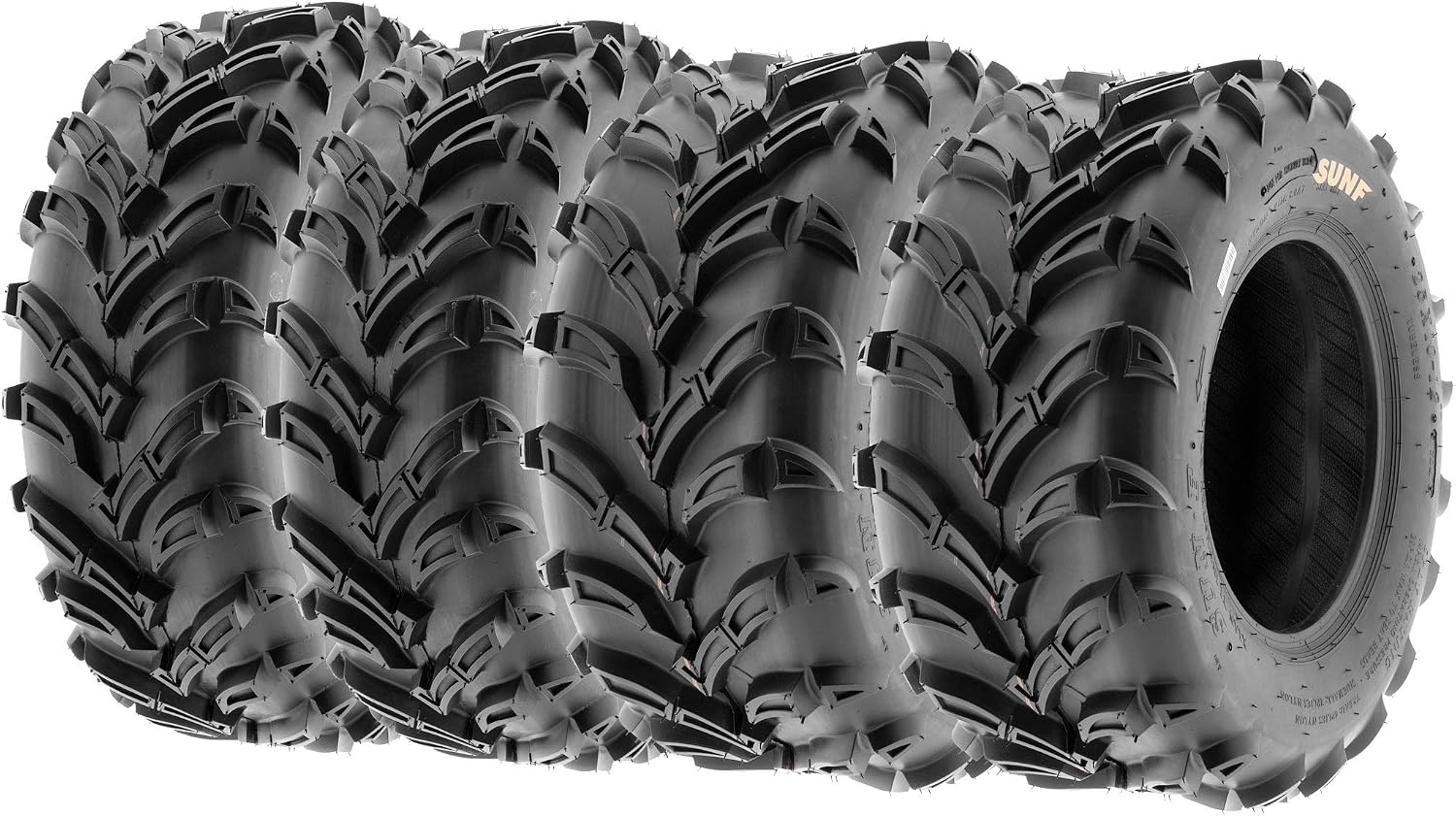 Set of 4 SunF A024 AT-Mud-Trail ATV UTV 23x8-11 Front & 22x11-9 Rear off-road Tires, 6 PR, Tubeless
