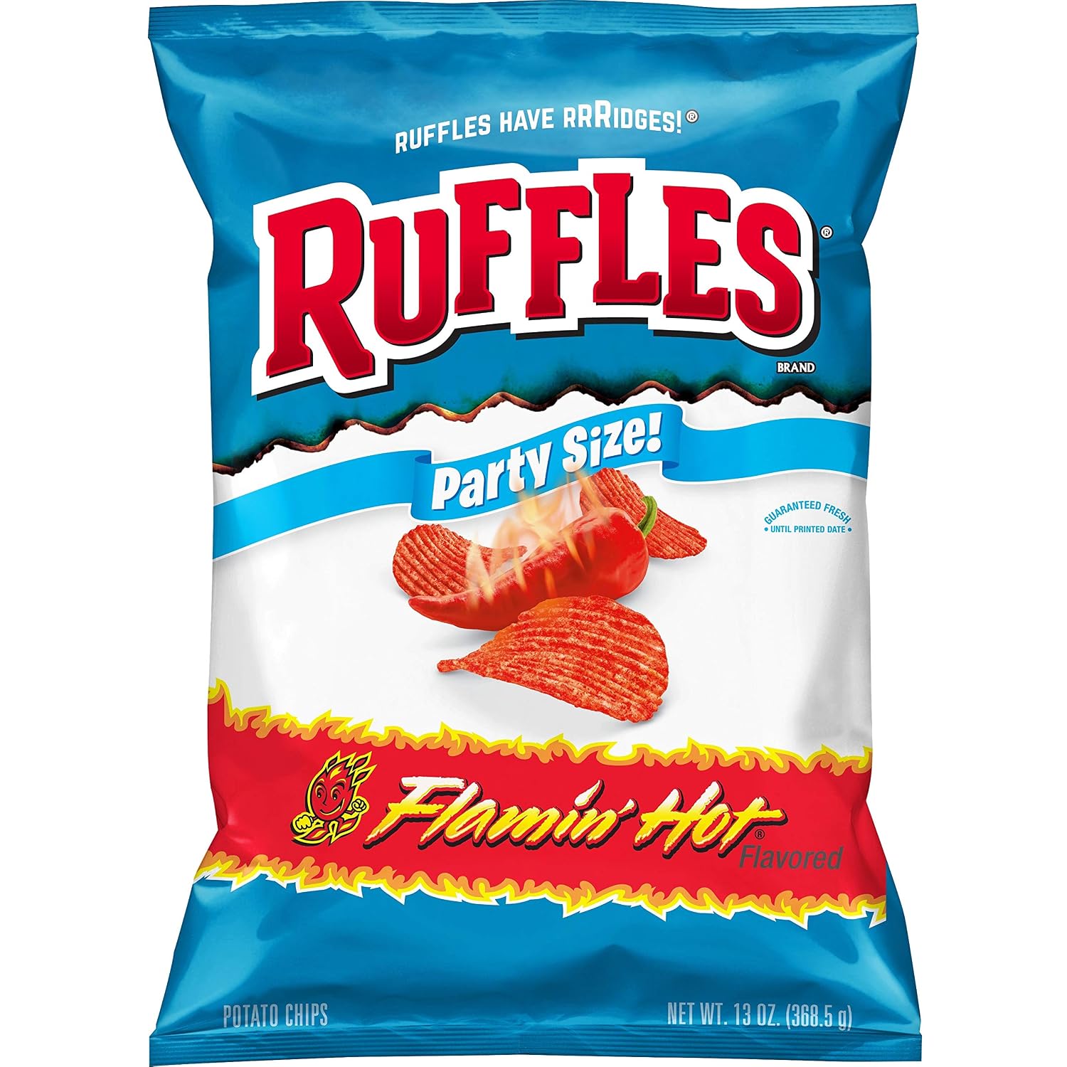 Ruffles Potato Chips, Queso, Cheddar Cheese, 8 Ounce