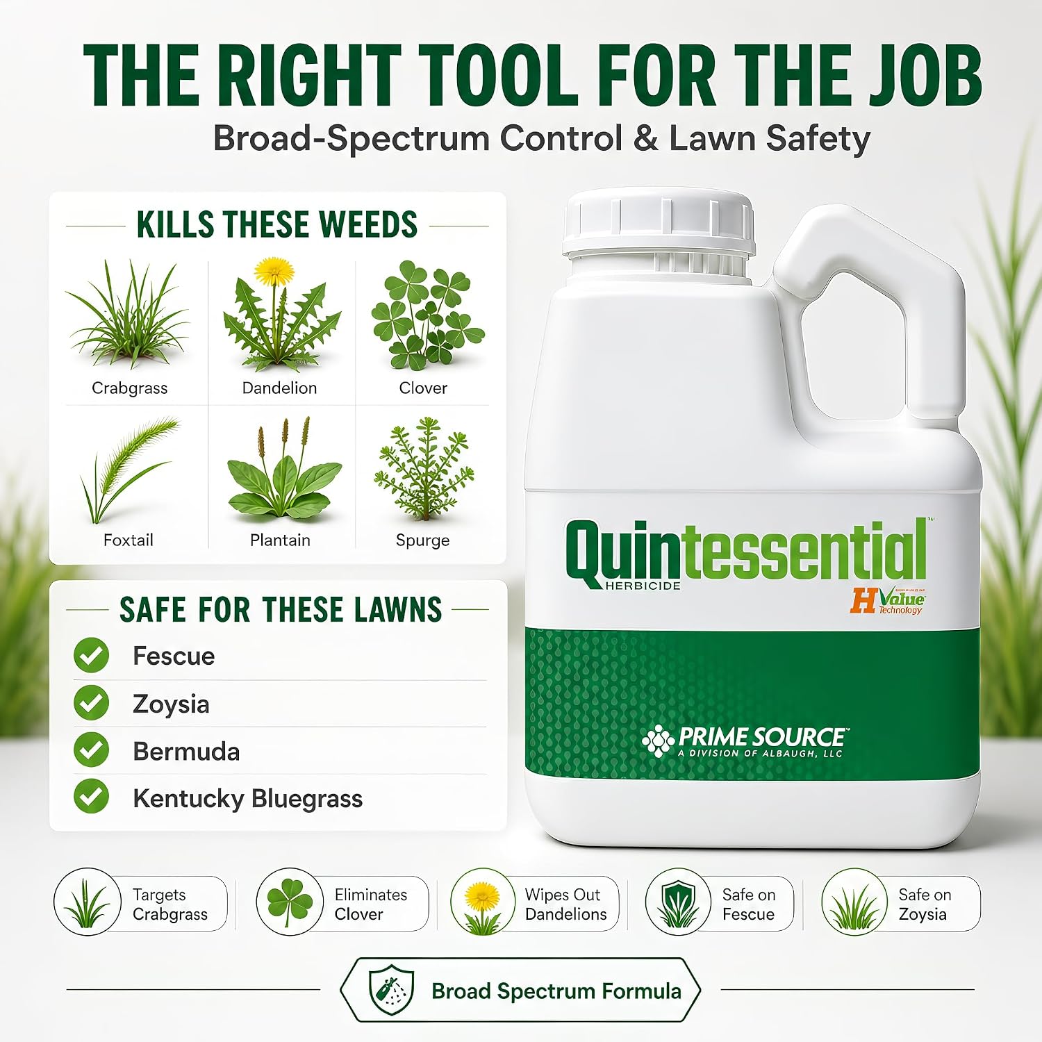 Primesource Quinclorac 1.5L Select Liquid Crabgrass Killer (64 ounces), White