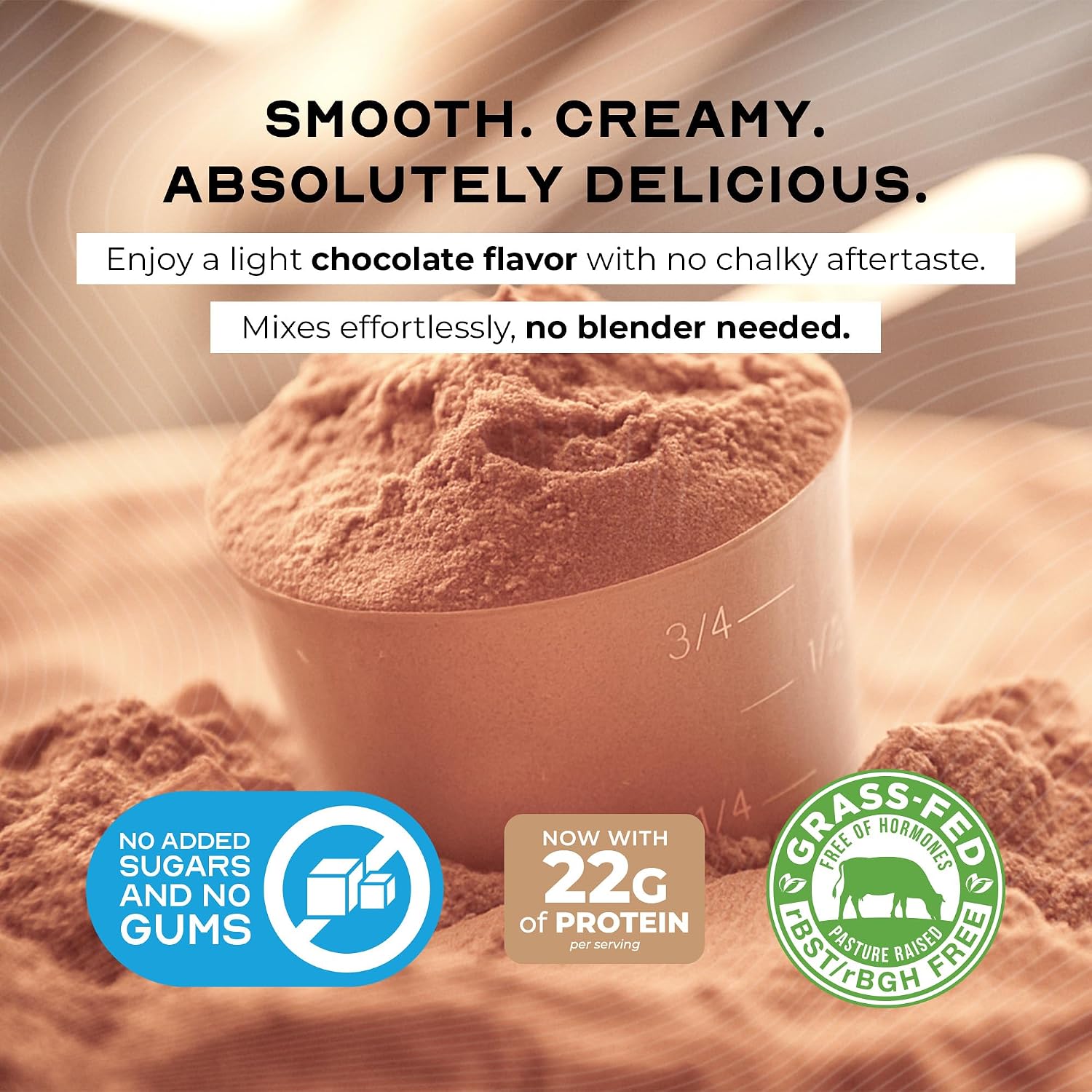 Muscle Feast Grass-Fed Whey Protein Concentrate Powder, Vanilla (2lb) | All Natural, Hormone Free Pasture Raised Whey Protein Powder for Women & Men, Clean, Non-GMO, Delicious Whey Concentrate