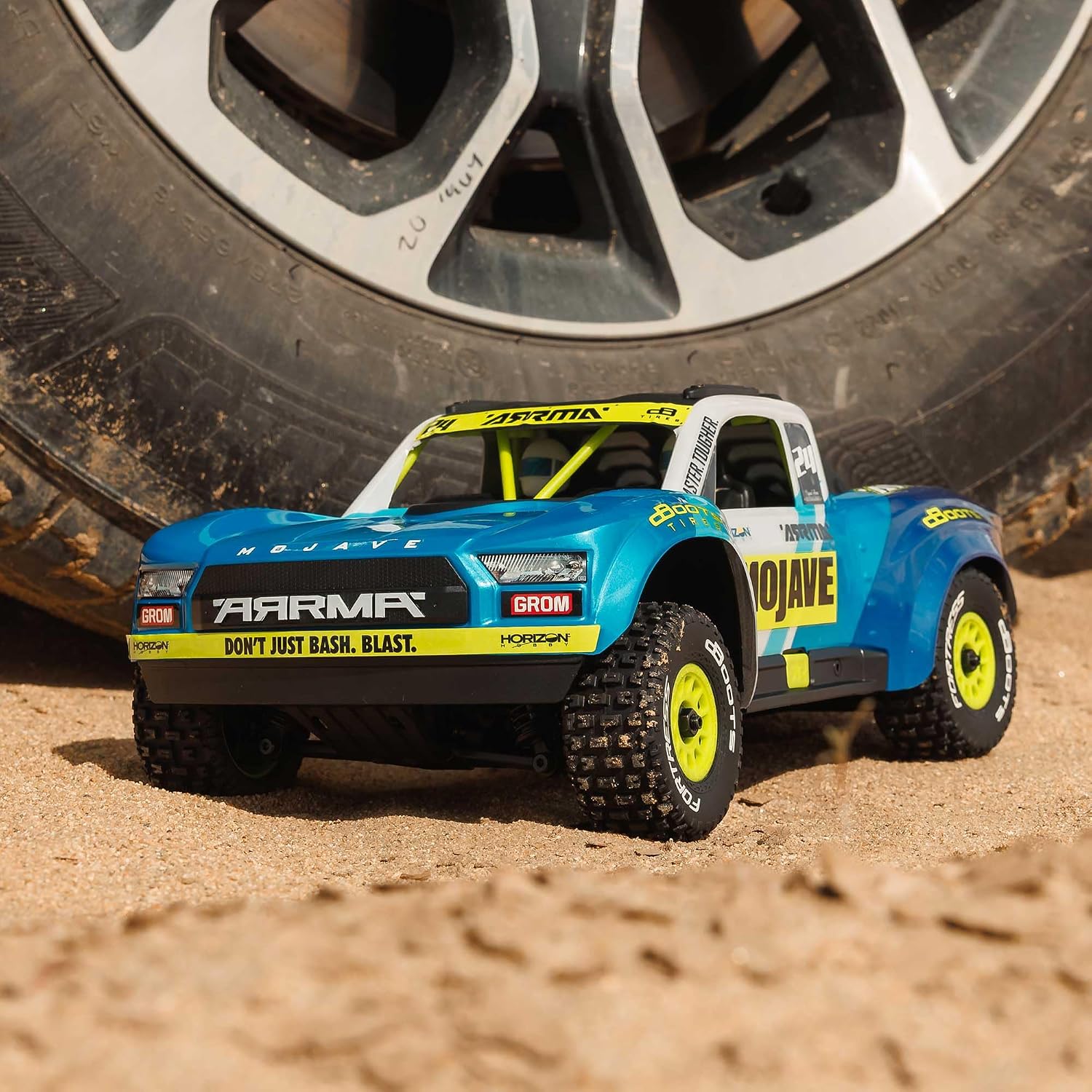 ARRMA Mojave GROM 4x4 SMART RC Desert Truck, RTR, Red/Black | Small Scale, Battery and Charger Included, ARA2104T1