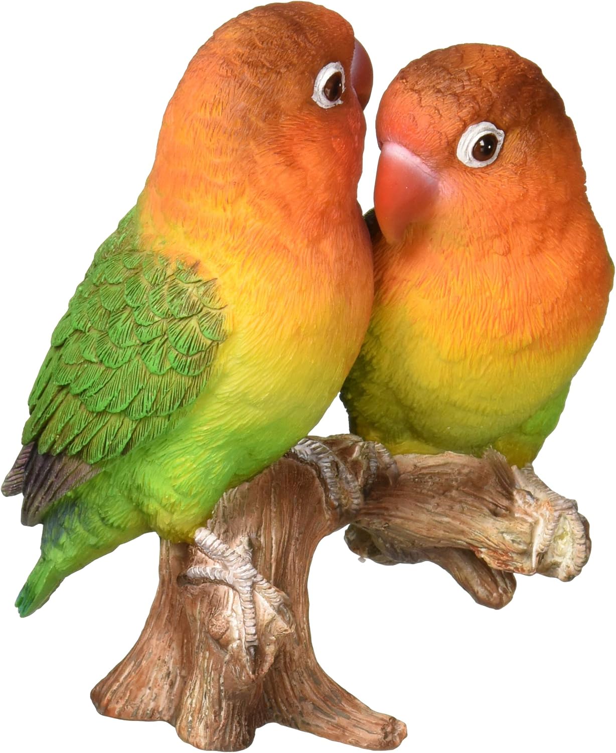 Hi-Line Gift Ltd Parrots on Branch Statue, Orange
