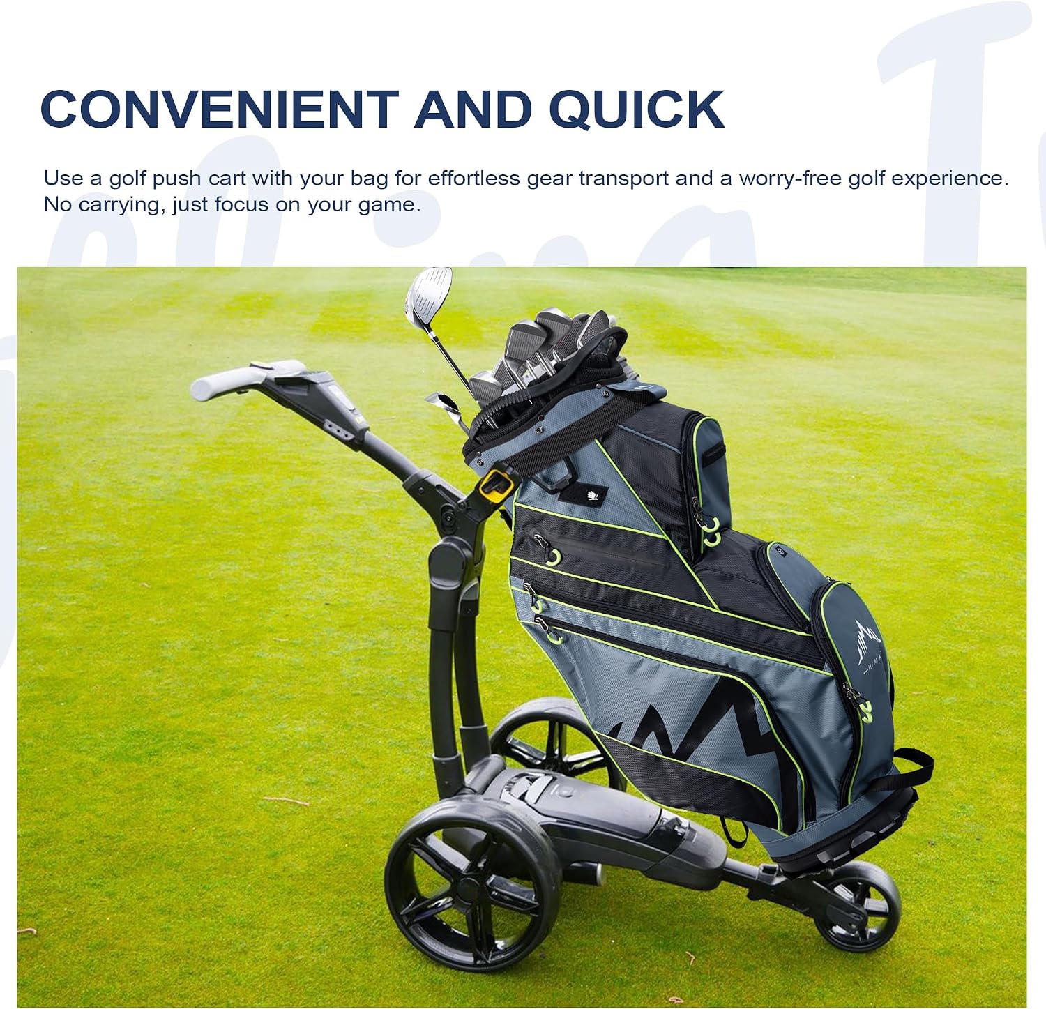 14-Way Golf Cart Bag with Organizer Divider | Full-Length Dividers, Rain Cover Included, Easy-Carry Handles, Club Organization, Cart Compatible