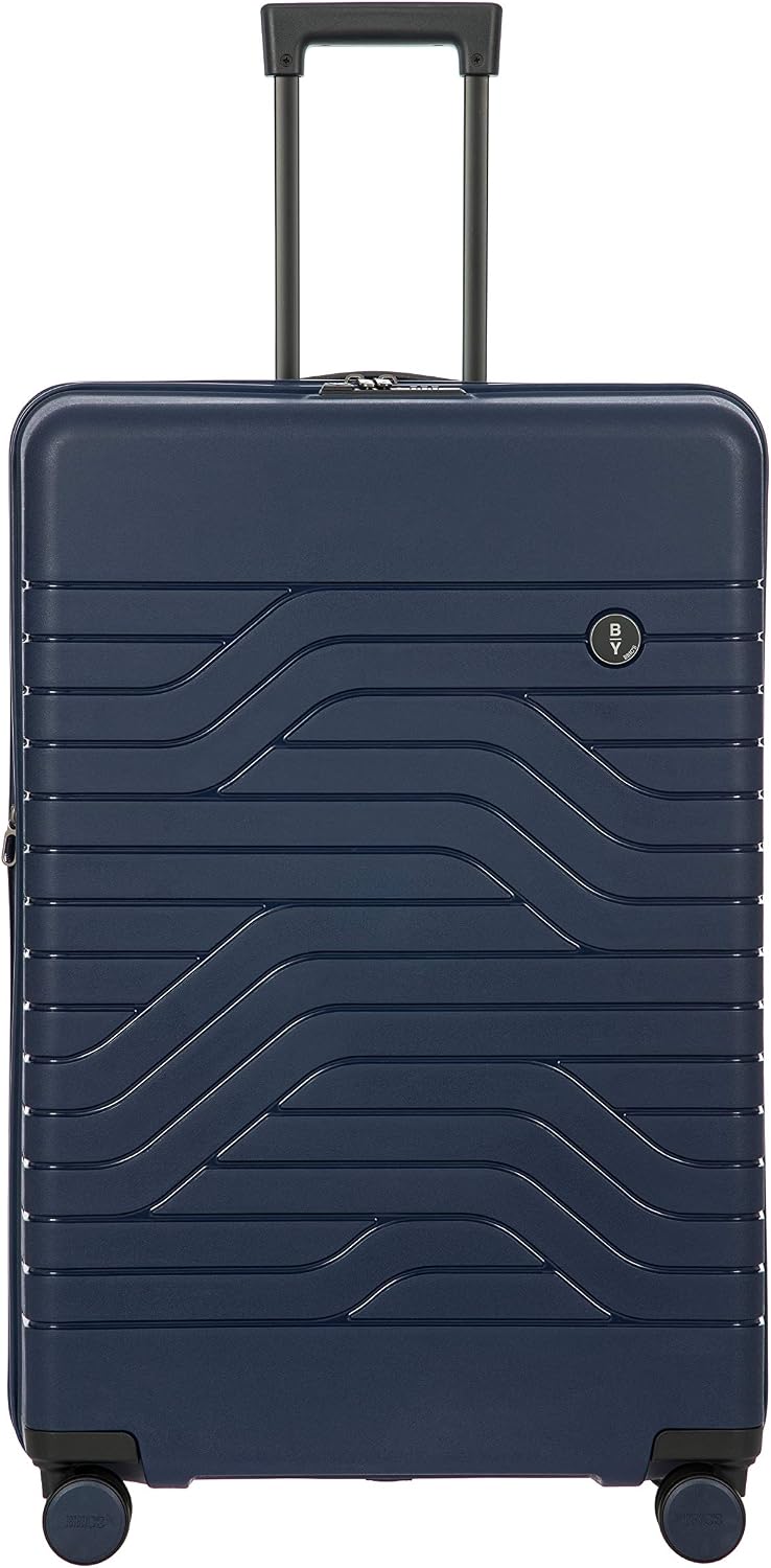Bric's B|Y Ulisse Checked Luggage with Spinner Wheels – Expandable Lightweighted Hard Shell Suitcase, TSA Combination Lock - Removeable Wash Bag Included - 30 Inch, Mango