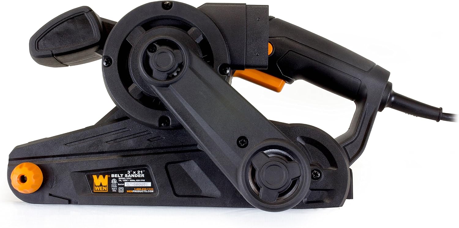WEN 6321 7-Amp 3 in. x 21 in. Corded Belt Sander with Dust Bag , Black