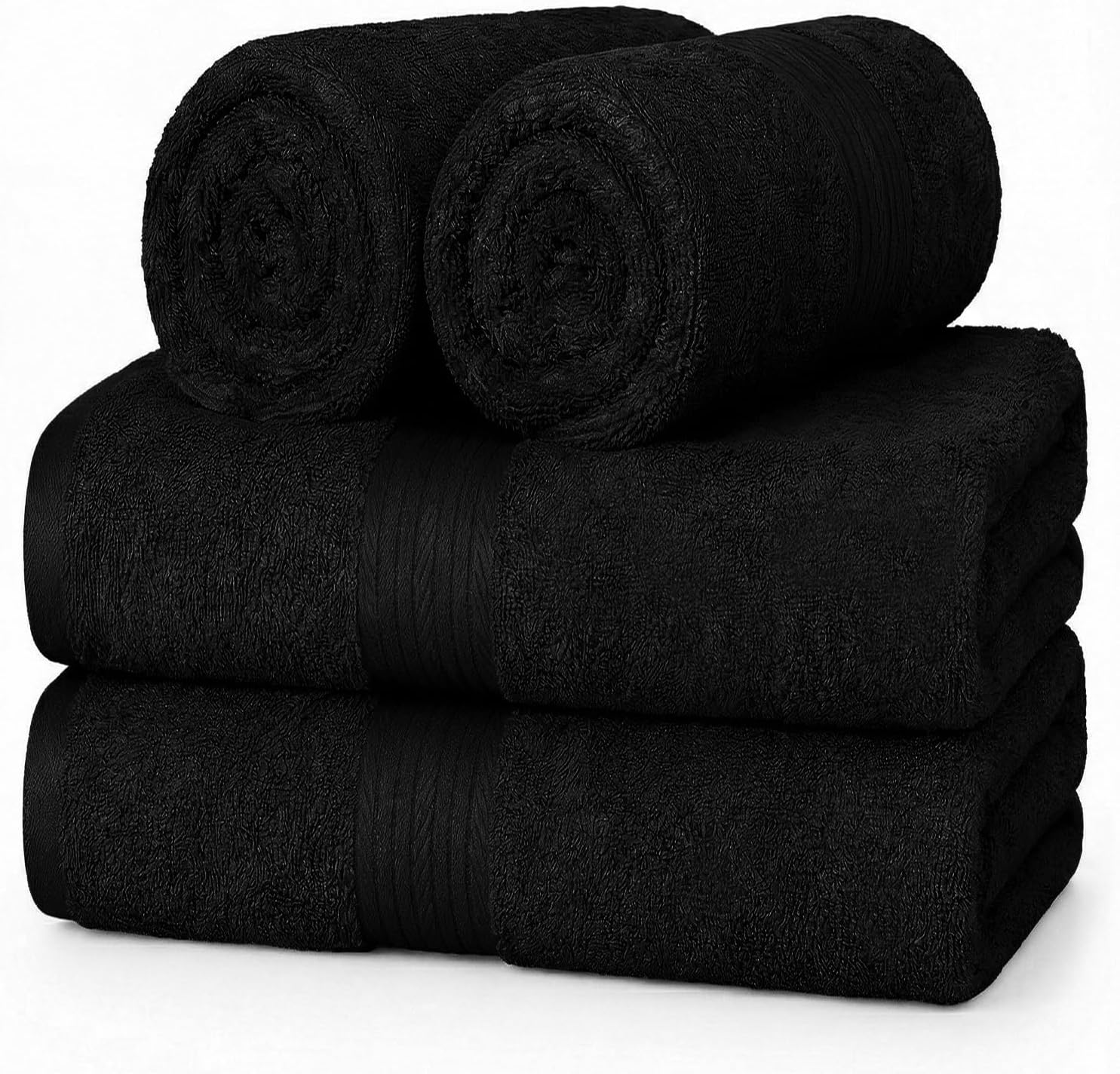 Ample Decor 100% Cotton Hand Towels 18x28 Inches, 600 GSM, Soft & Absorbent, Set of 12, Purple