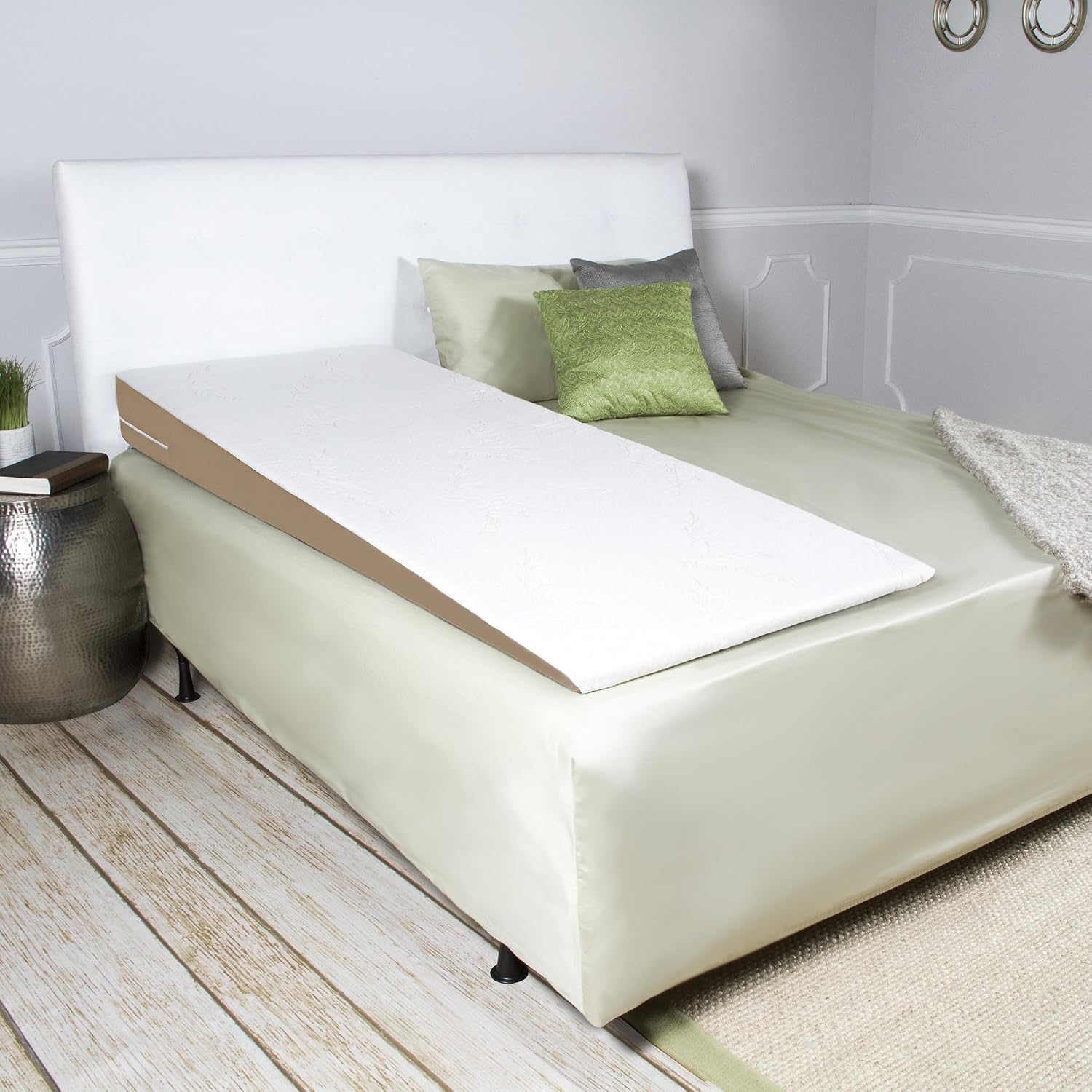 Avana Super Slant Full Length Bed Wedge Memory Foam Pillow with Cooling Tencel Cover, Half-Queen