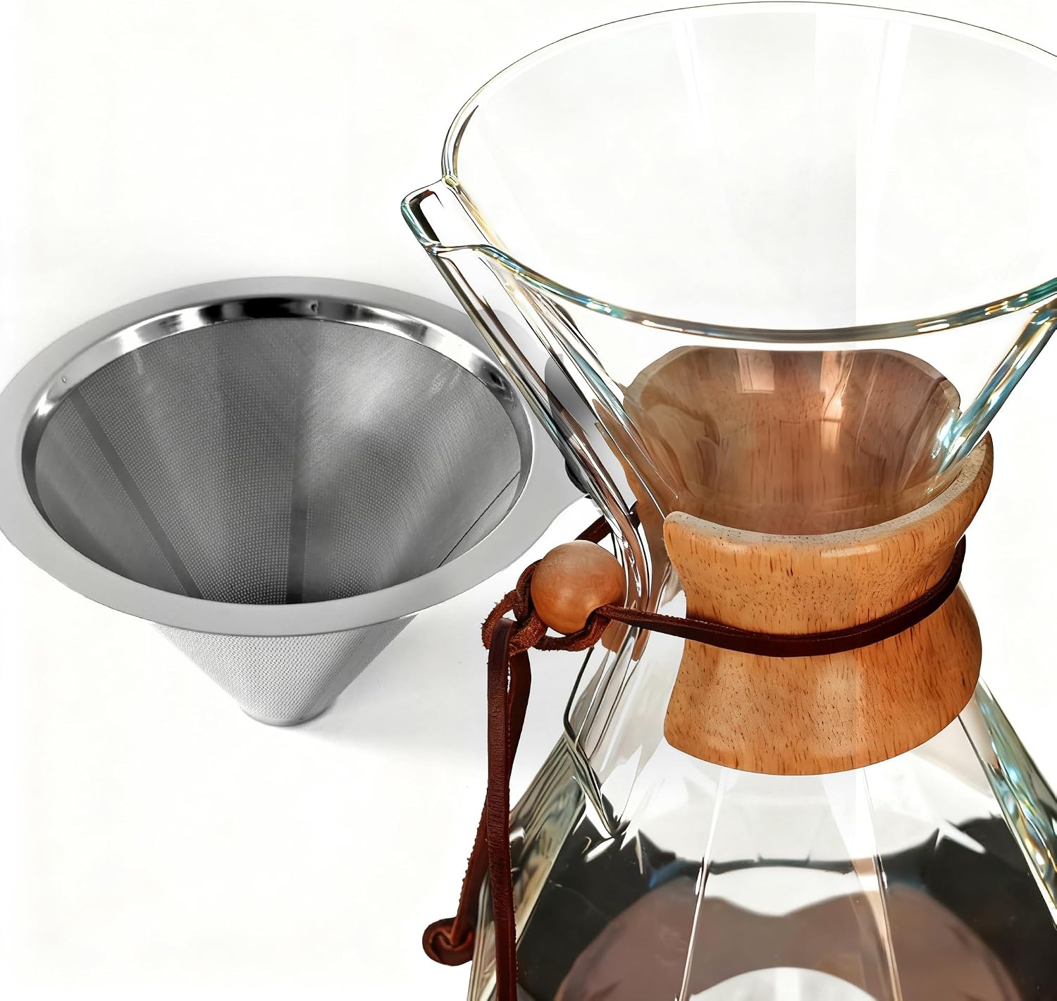 AGOGO Pour Over Coffee Maker Set, 34oz Classic Style, 304 Stainless Filter | Barista kit for home kitchen, Cafe, Camping & Office; 20oz-40oz Classic, Slim, Diamond styles; Includes brush & towel.