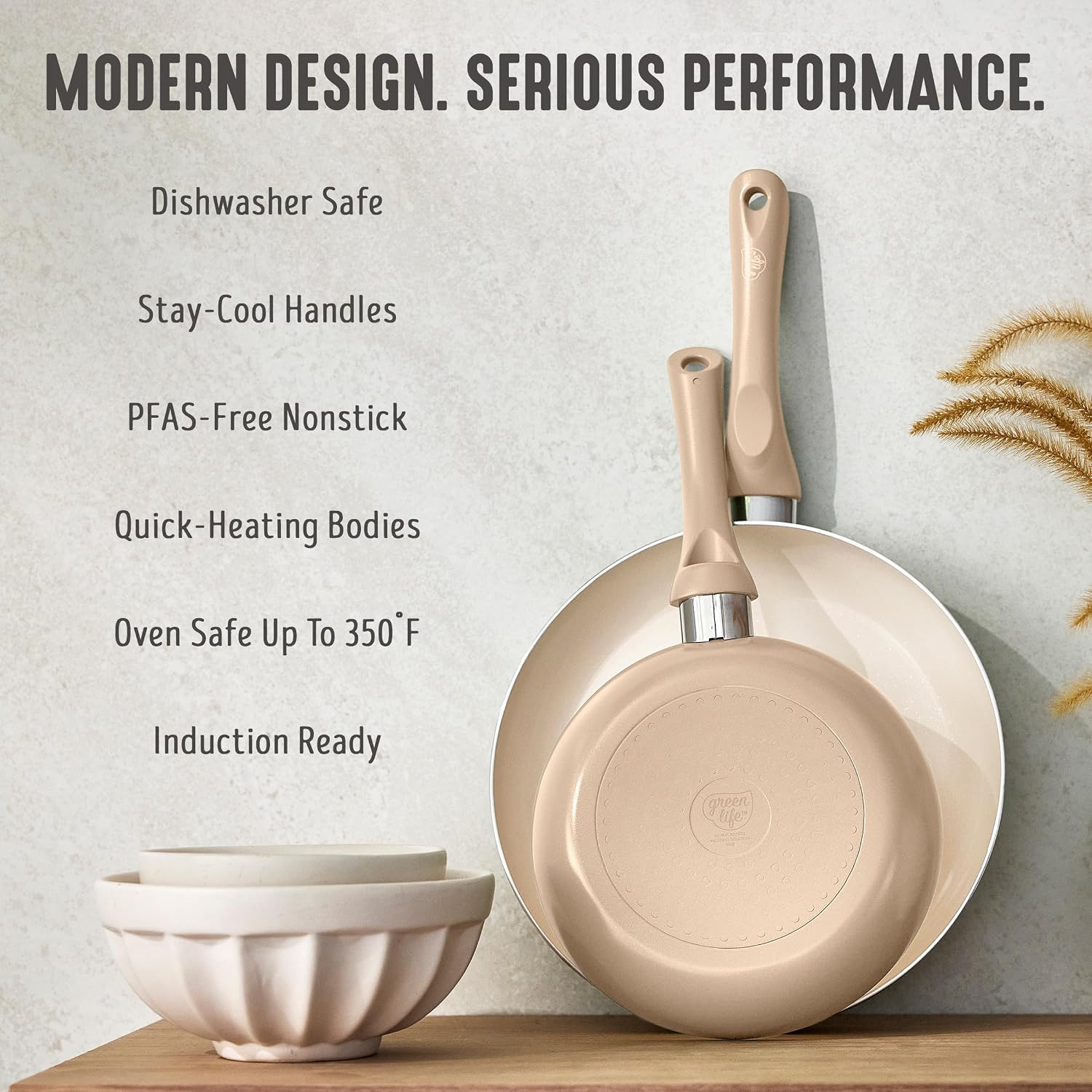 GreenLife 2 Piece (7” & 10”) Ceramic Nonstick Frying Pan Set, Turquoise | PFAS-Free Nonstick Coating, Family Skillet Set, Egg Pan, Omelet Pan, Stay-Cool Handles, Dishwasher & Oven Safe up to 350F