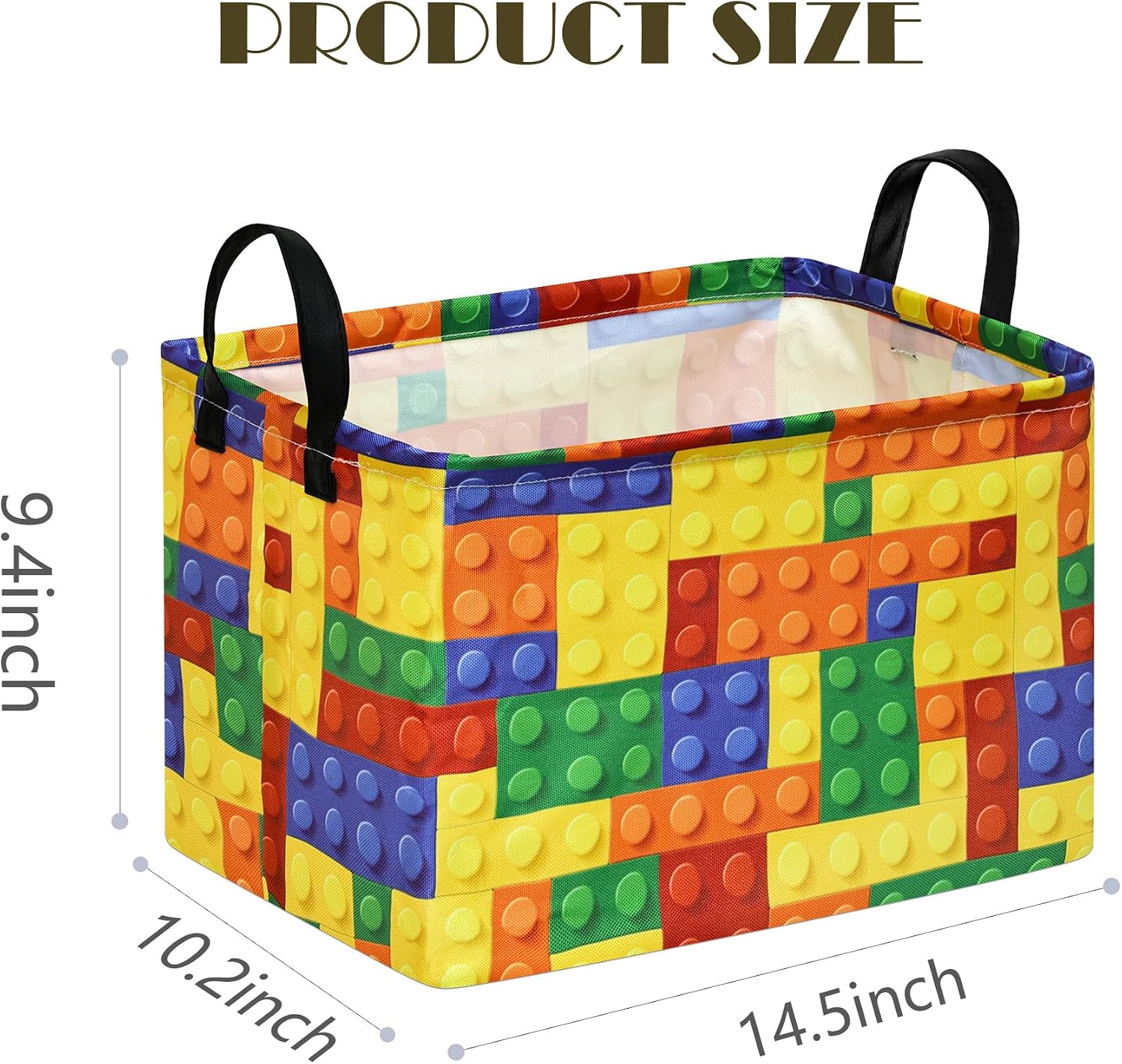 MAIZMZ Rectangular Storage Basket Collapsible Organizer Bin Waterproof Toy Box for Organizing Home/Dorm/Kitchen/Pet/Office/Closet/Shelf/Gift Baskets