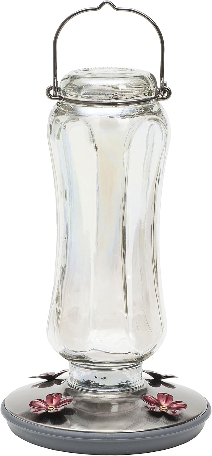 Perky Pet 8133-2 Daisy Vase Vintage Glass Hummingbird Feeder