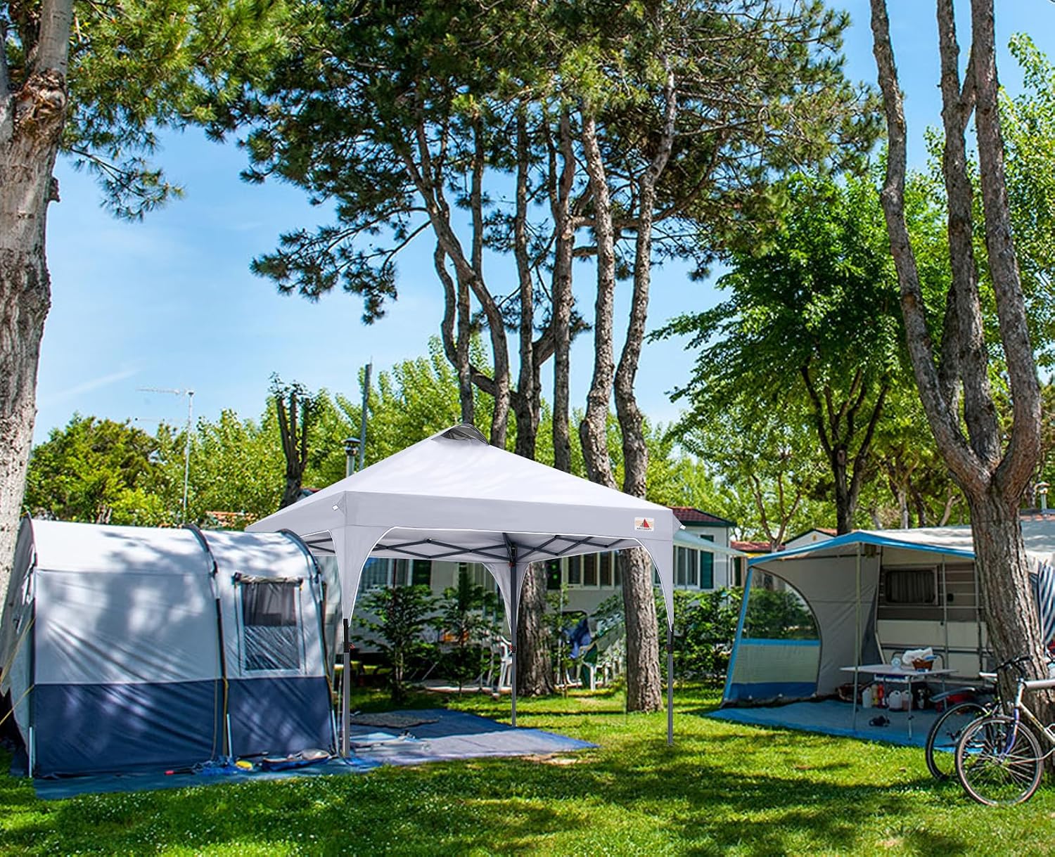ABCCANOPY Outdoor Pop up Canopy Tent, 10x10 Instant Portable Canopy for Camping, Beach, Backyard,Gray | Water resistant & UV protection canopy, easy setup, with carry bag, ideal for camping, beach, backyard, market events