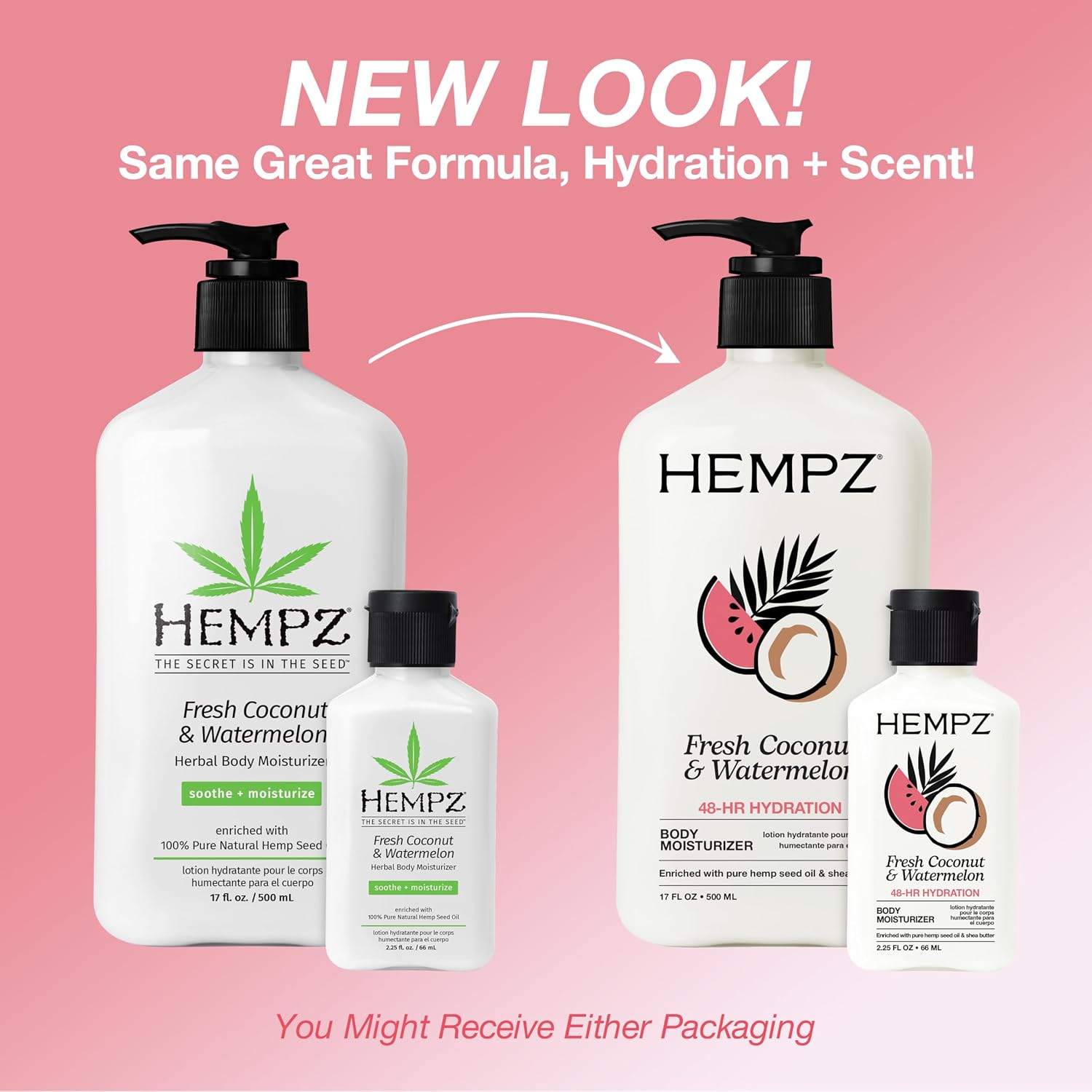 HEMPZ Body Lotion - Sweet Pineapple and Honey Melon - Daily Moisturizing Cream - 17oz