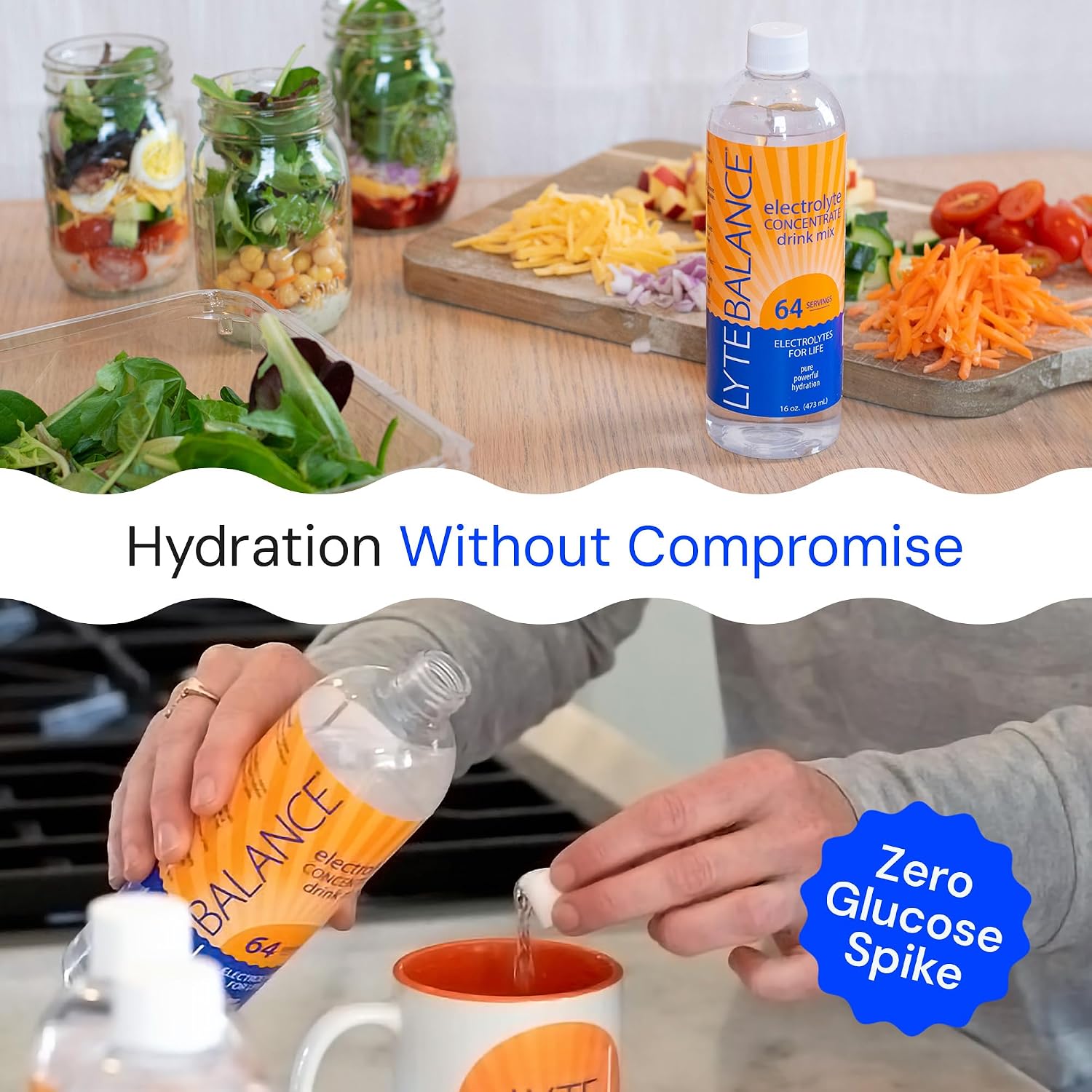 LYTE BALANCE Electrolyte Concentrate | Liquid Electrolytes Drink Mix w/Sodium, Potassium & Magnesium | Daily Hydration, Muscle Recovery