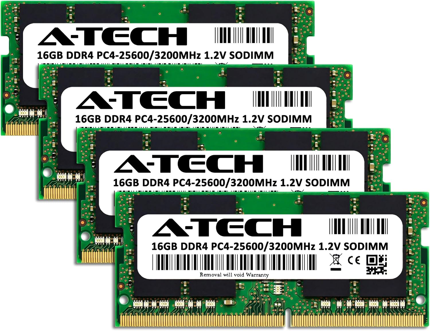 A-Tech 8GB DDR4 3200 MHz SODIMM PC4-25600 (PC4-3200AA) CL22 Non-ECC Laptop RAM Memory Module