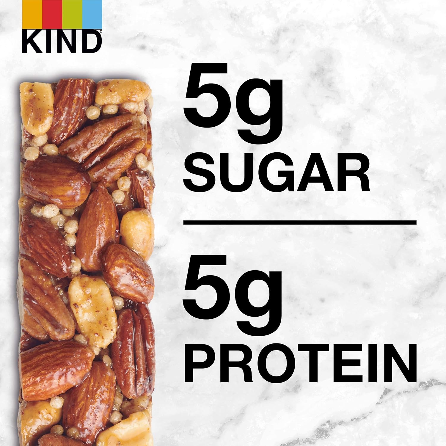 KIND Healthy Snacks Bars, Dark Chocolate Nuts & Sea Salt, Gluten Free, Low Sugar, High Fiber Snacks, 6g Protein, 12 Count