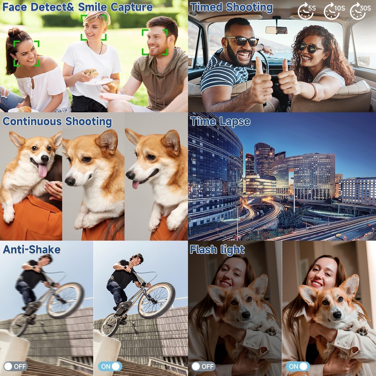 4K Digital Camera for Photography, 3" 180° Flip Screen with 64GB Card | 50MP Vlogging Camera, 4K Video Recording, 18X Digital Zoom, Built-In Flash, Compact Travel Size, Great For Teens & Beginner