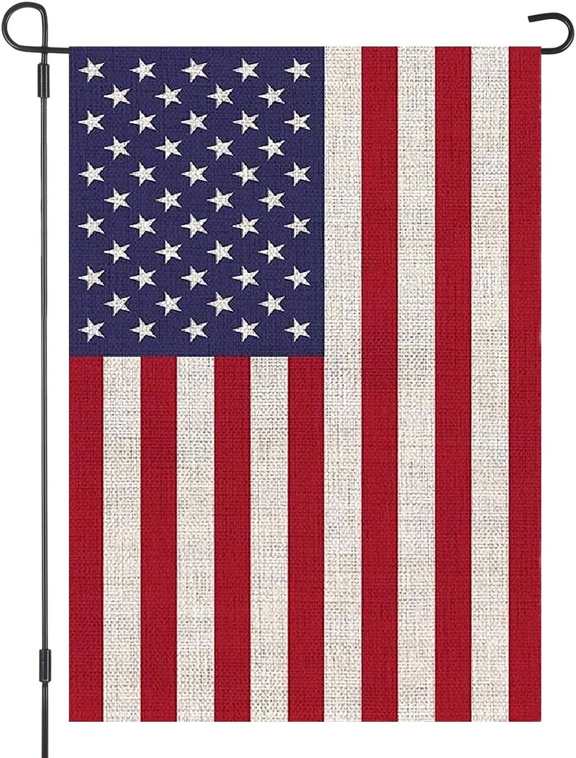 American Garden Flag USA Independent Day 4th of July Celebrate Burlap Double Sided Outdoor Yard Decorations 12.5 x 18 Inch