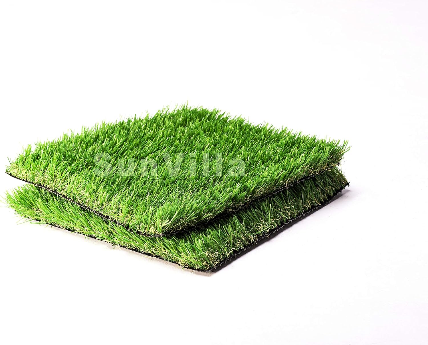 SunVilla Artificial Grass Square Tiles - 12 x 12 Inch Small Turf Grass Craft Piece Indoor Outdoor Wall Decorations for Wedding, Christmas