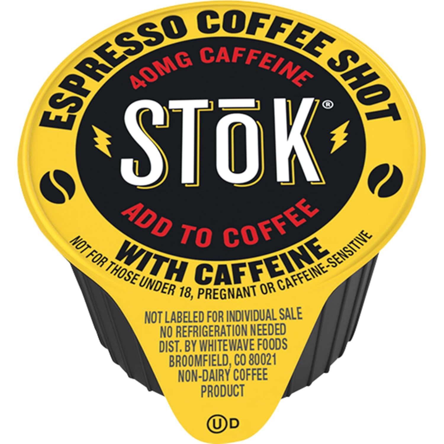 SToK Espresso Coffee Shots, Black, Unsweetened, Dark Roast Coffee, Use for Lattes, Americanos, 0.44 fl oz (264 Count)