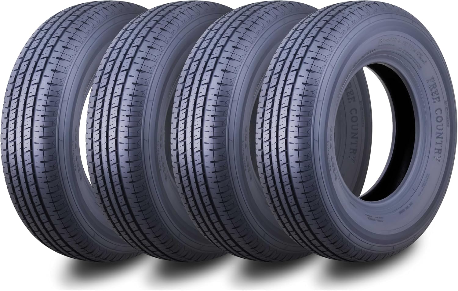 FREE COUNTRY 4 Premium Trailer Tire ST225/75R15 10PR LRE 117N w/Scuff Guard