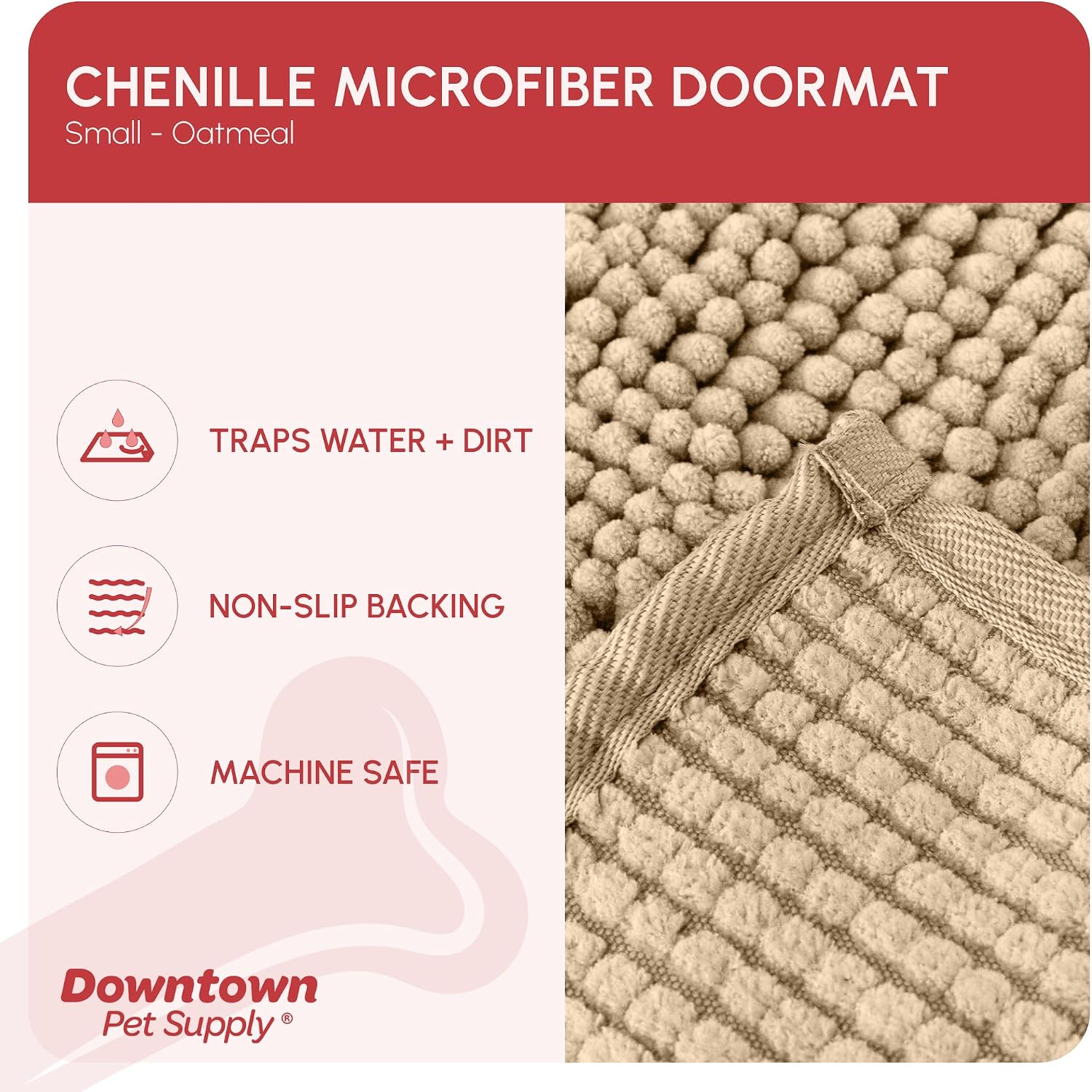 Dog Mud Mat, 31" x 20" Sage – Thick Microfiber Entry Rug for Snow, Mud & Salt – Absorbent, Quick-Dry, Washer-Safe & Non-Slip, Medium