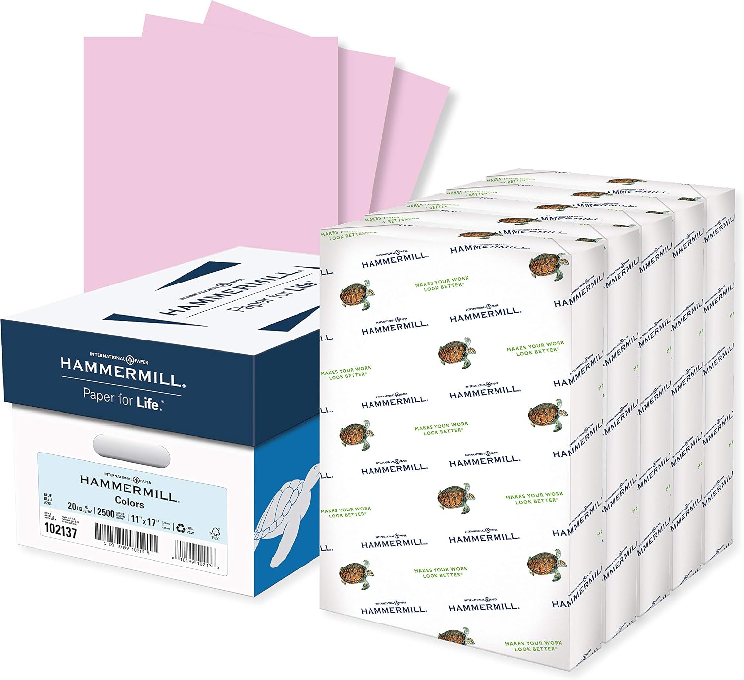 Hammermill Colored Paper, 20 lb Ivory Printer Paper, 8.5 x 11 - Made in the USA, Pastel Paper, 103176R - 1 Ream (500 Sheets)