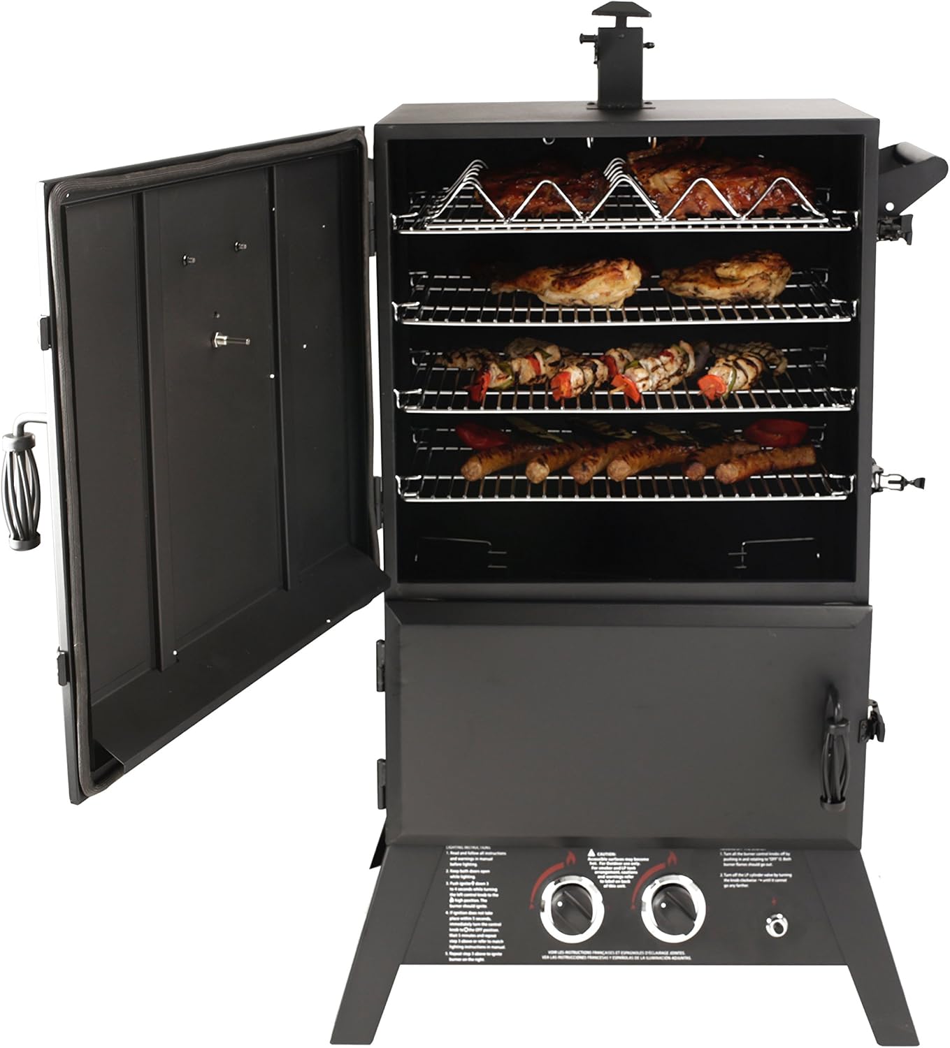 Dyna-Glo DGY784BDP 36" Vertical LP Gas Smoker, Black powder coat