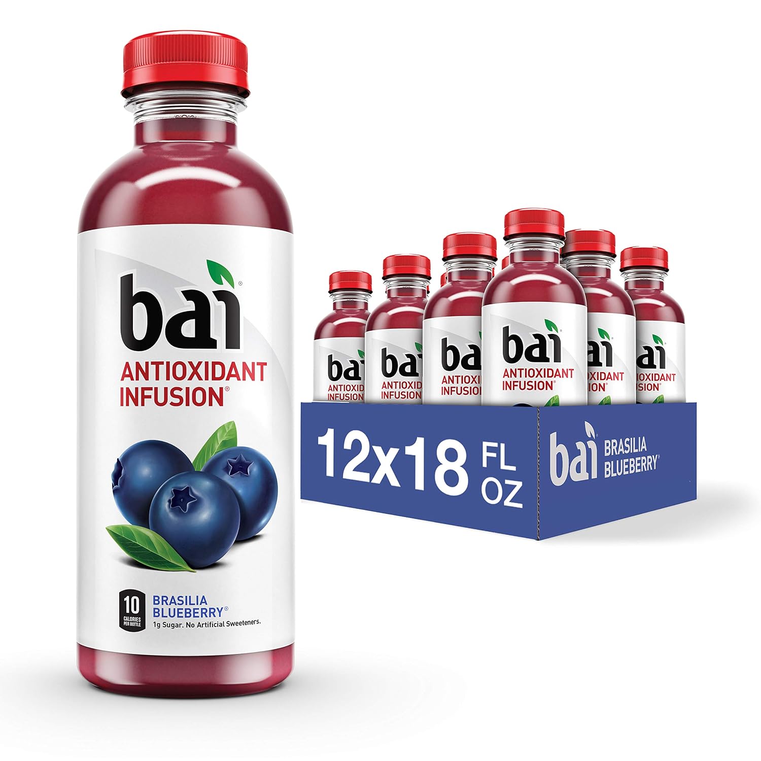 Bai Coconut Flavored Water Puna Coconut Pineapple, Antioxidant Infused, Coconut Pineapple Flavored Water Drink, 18 Fluid Ounce Bottles, 6 Count