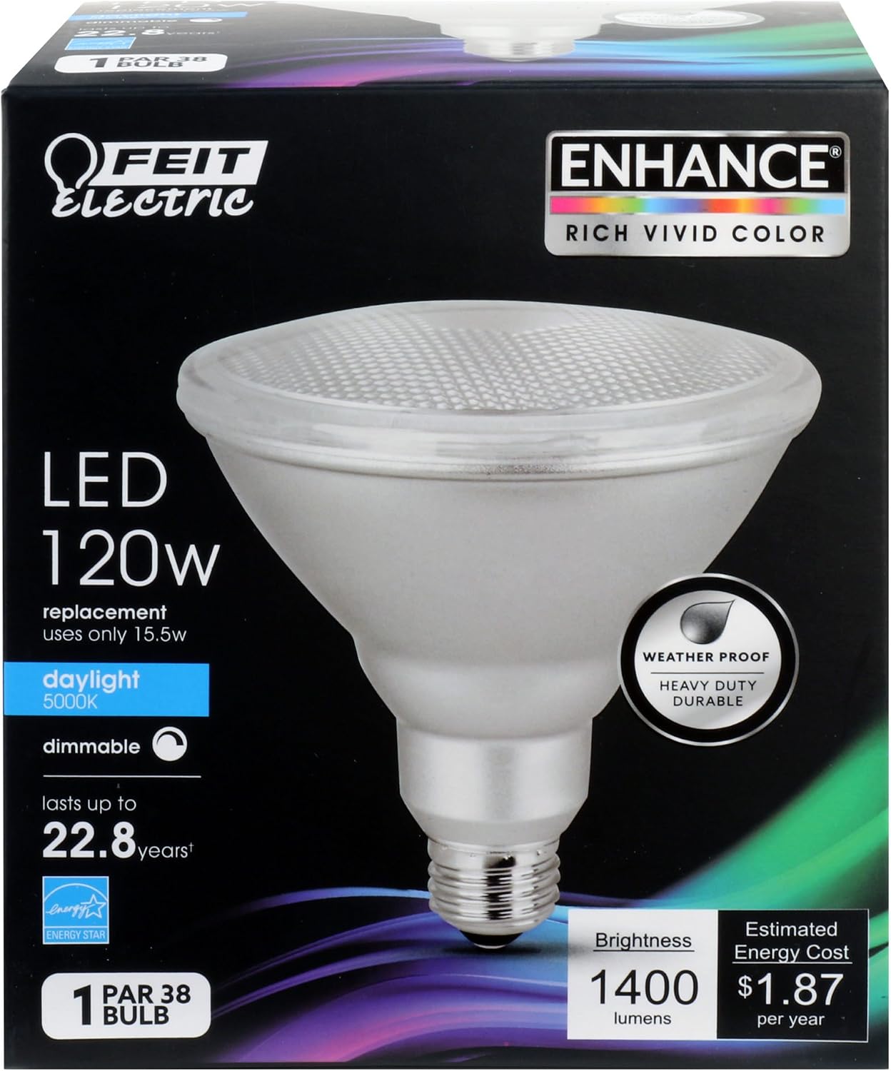 FEIT PAR38DM/1400/950CA 1400 Lumen 5000K PAR38 Ideal for HIGH Ceilings - 4-Pack