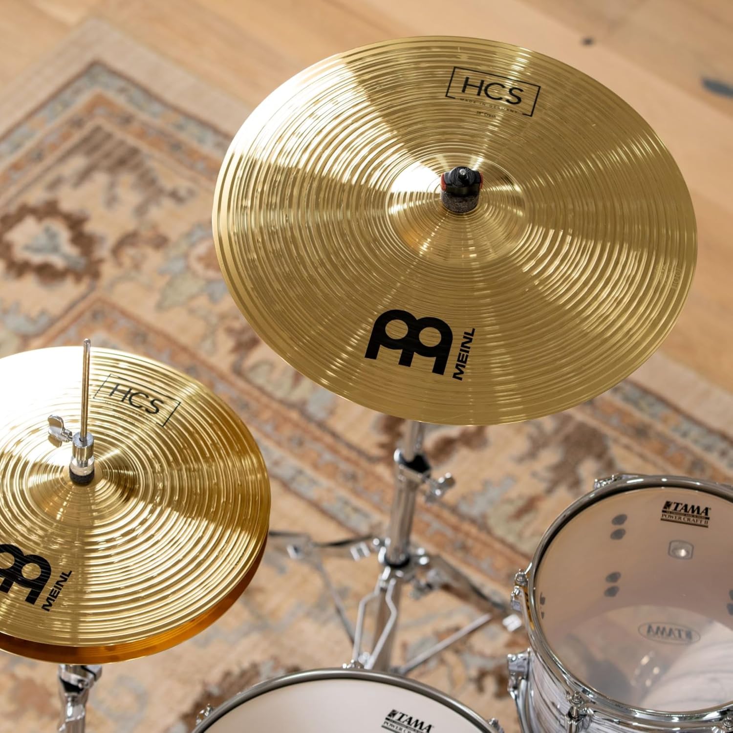 Meinl 18” Crash Cymbal – HCS Traditional Finish Brass for Drum Set, Made In Germany, 2-YEAR WARRANTY (HCS18C) | Durable Brass Alloy