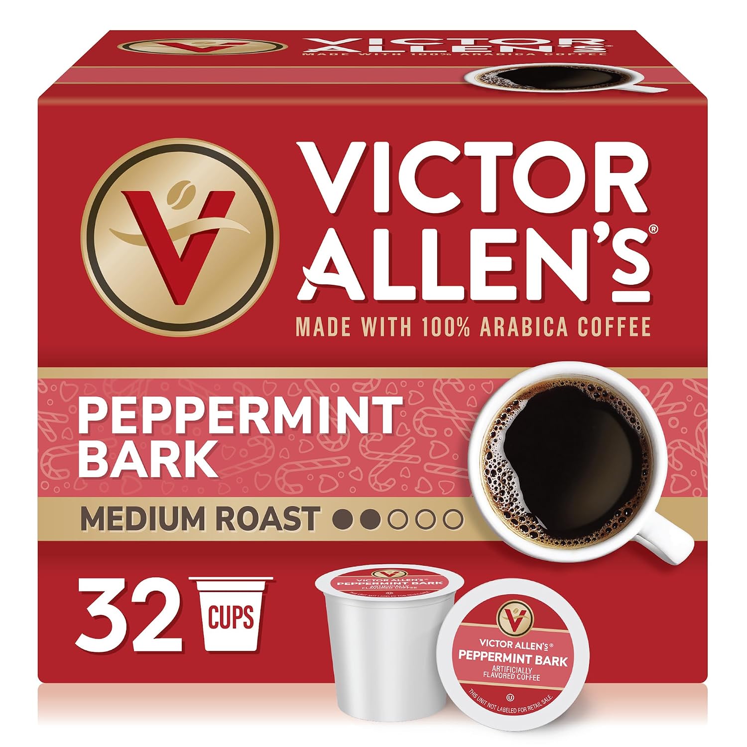Victor Allen's Coffee Hazelnut Flavored, Medium Roast, 1 Pack - 12 Count, Single Serve Coffee Pods for Keurig K-Cup Brewers
