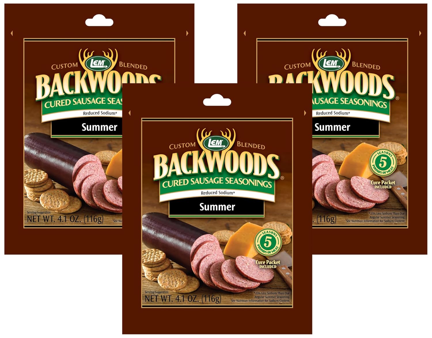 LEM Backwoods Cured Sausage Seasoning with Cure Packet, Jalapeno Summer Sausage