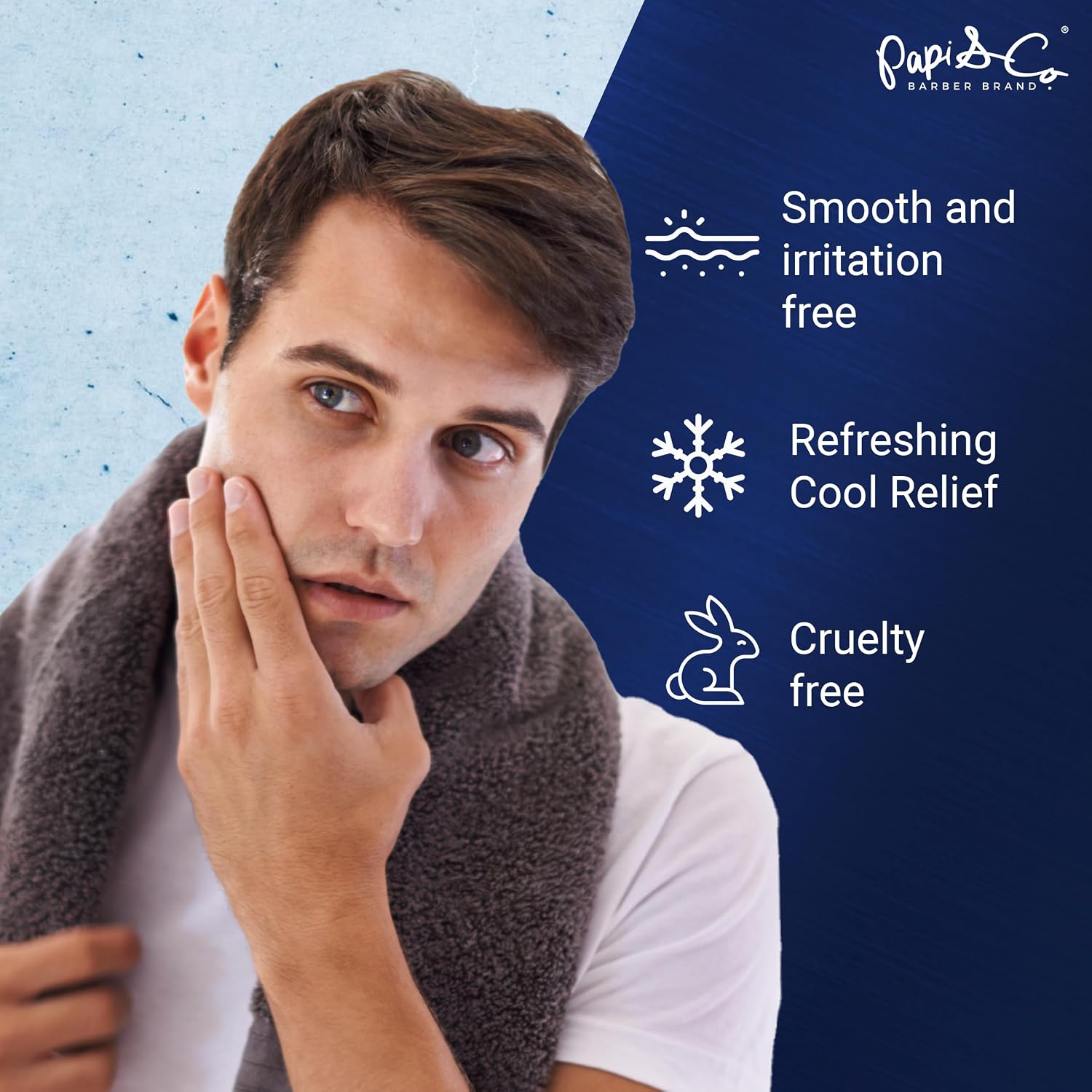 PAPI & CO. After Shave Lotion for Men, Refreshing Post Shave Body Lotion with Menthol & Lettuce Leaf Extract