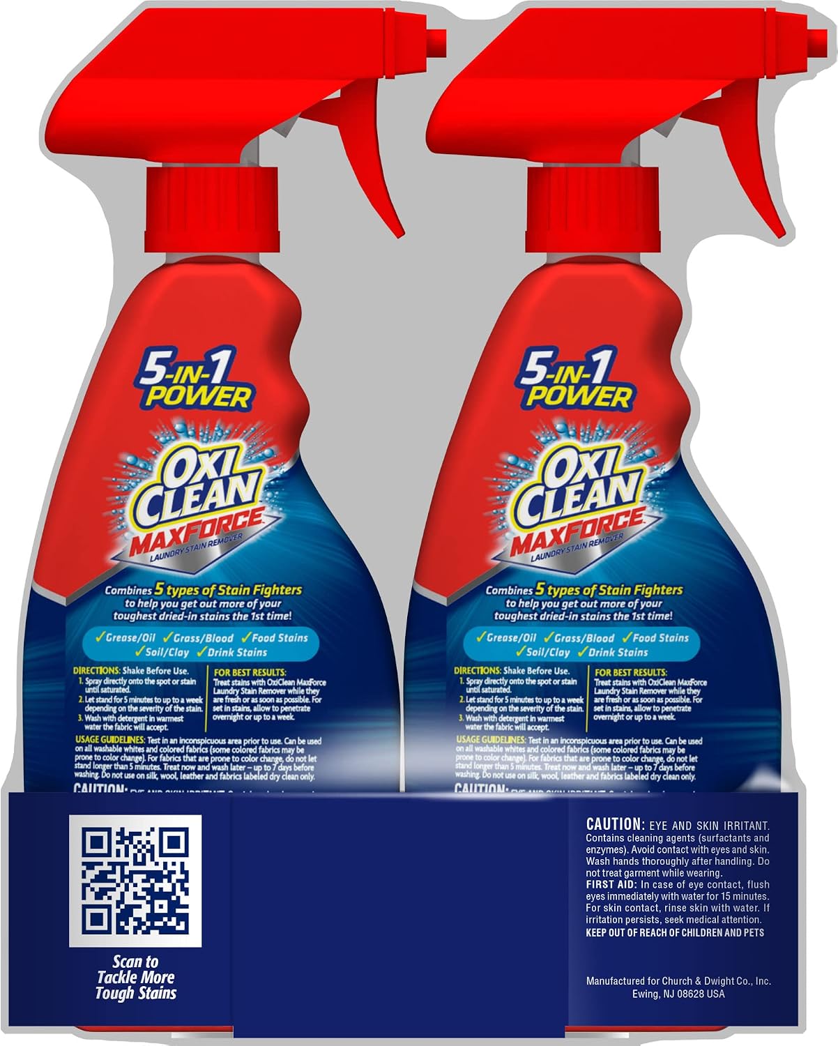 OxiClean MaxForce Laundry Stain Remover, 16 Fl. oz. Twin Pack