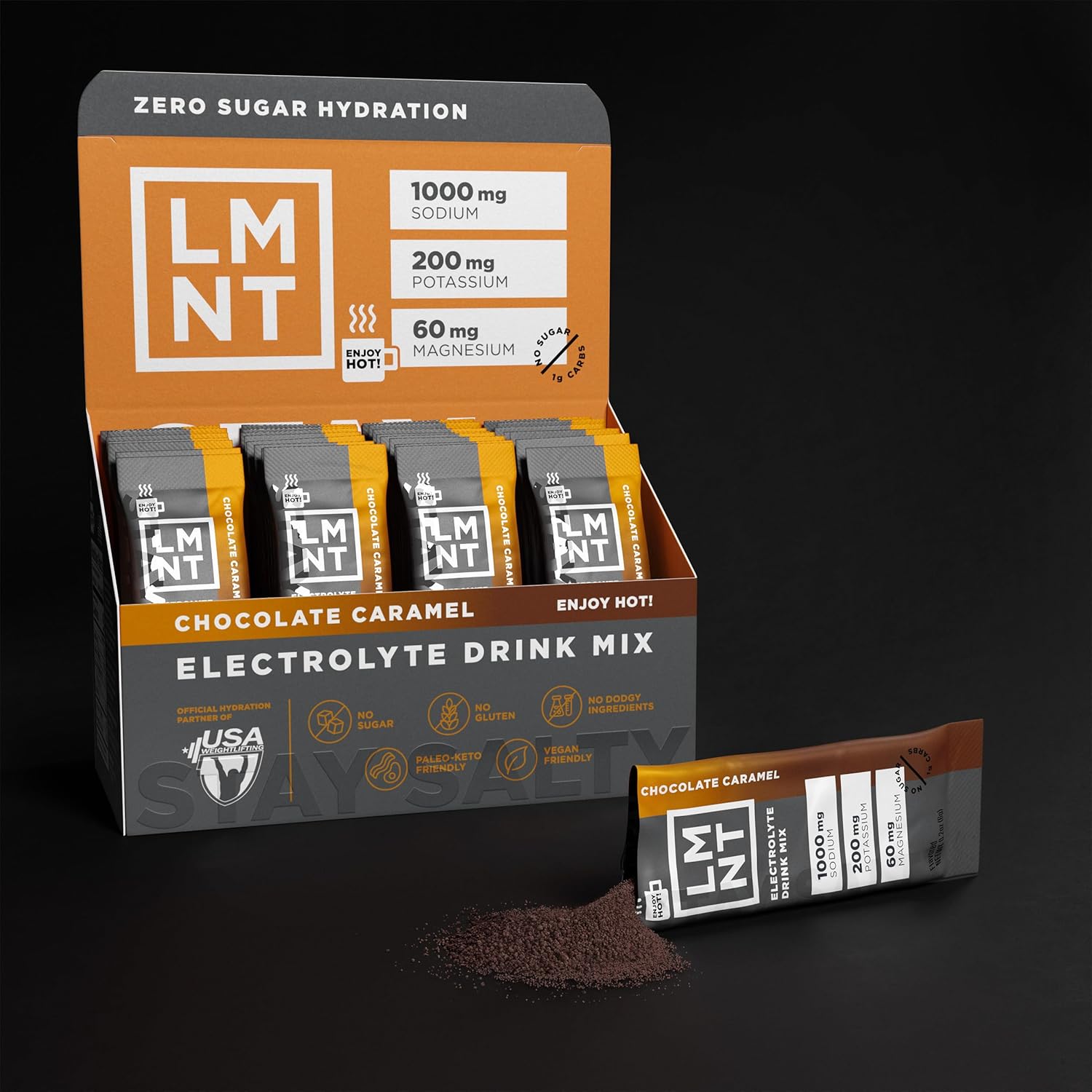 LMNT Zero Sugar Electrolytes - Chocolate Salt | Drink Mix | 30-Count
