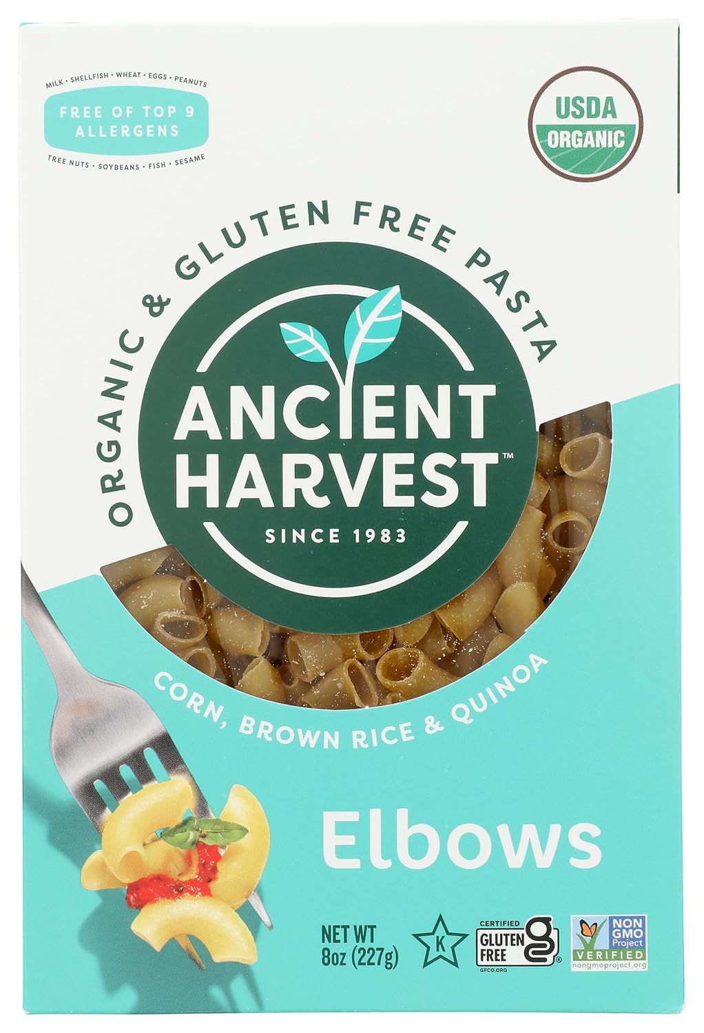 Ancient Harvest Organic Quinoa Pasta, Rotelle, 8 Ounce (Pack of 12)