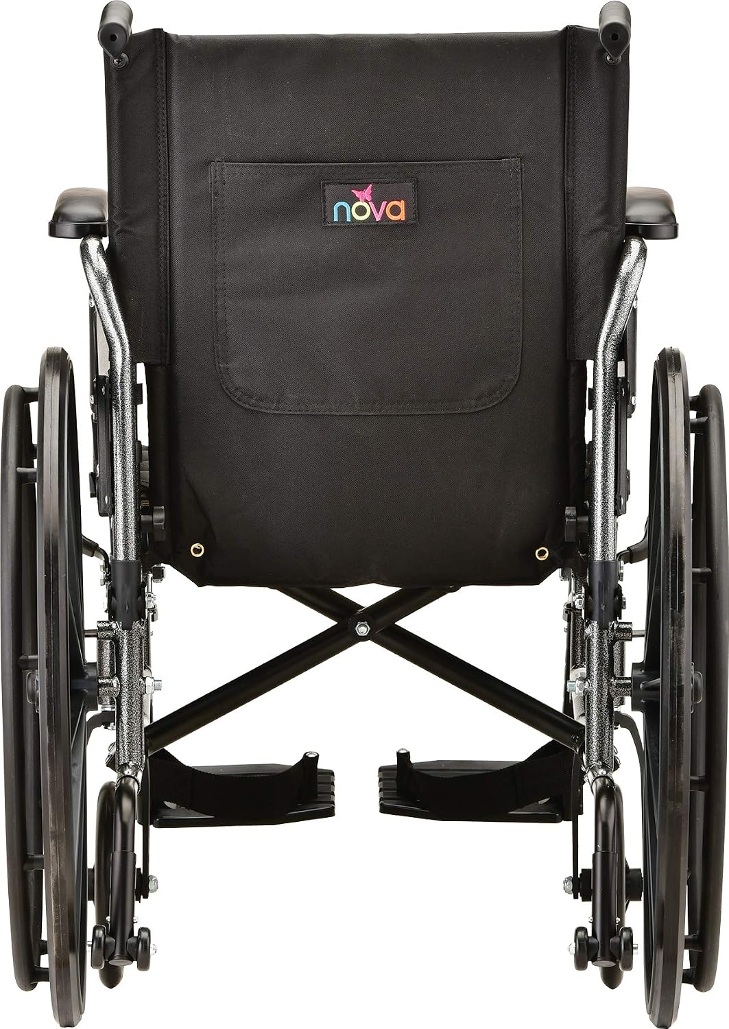 NOVA Lightweight Wheelchair with Flip Up Desk Arms (for Easy Transfer), Adjustable & Easy Release Footrests, Safety Anti-Tippers, Choose from 3 Seat Widths - 16”, 18”& 20”, Weighs only 32 lbs.
