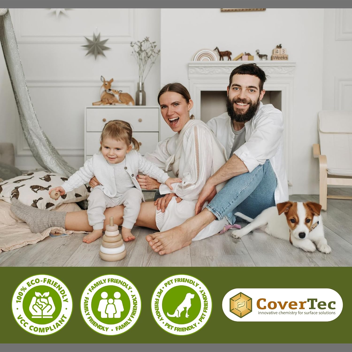 CoverTec GlazeGuard High-Gloss Tile & Grout Sealer – Wet Look Waterproof Finish for Ceramic, Porcelain & Stone – Protects Showers & Floors – Long-Lasting Barrier (1 Qrt Kit)