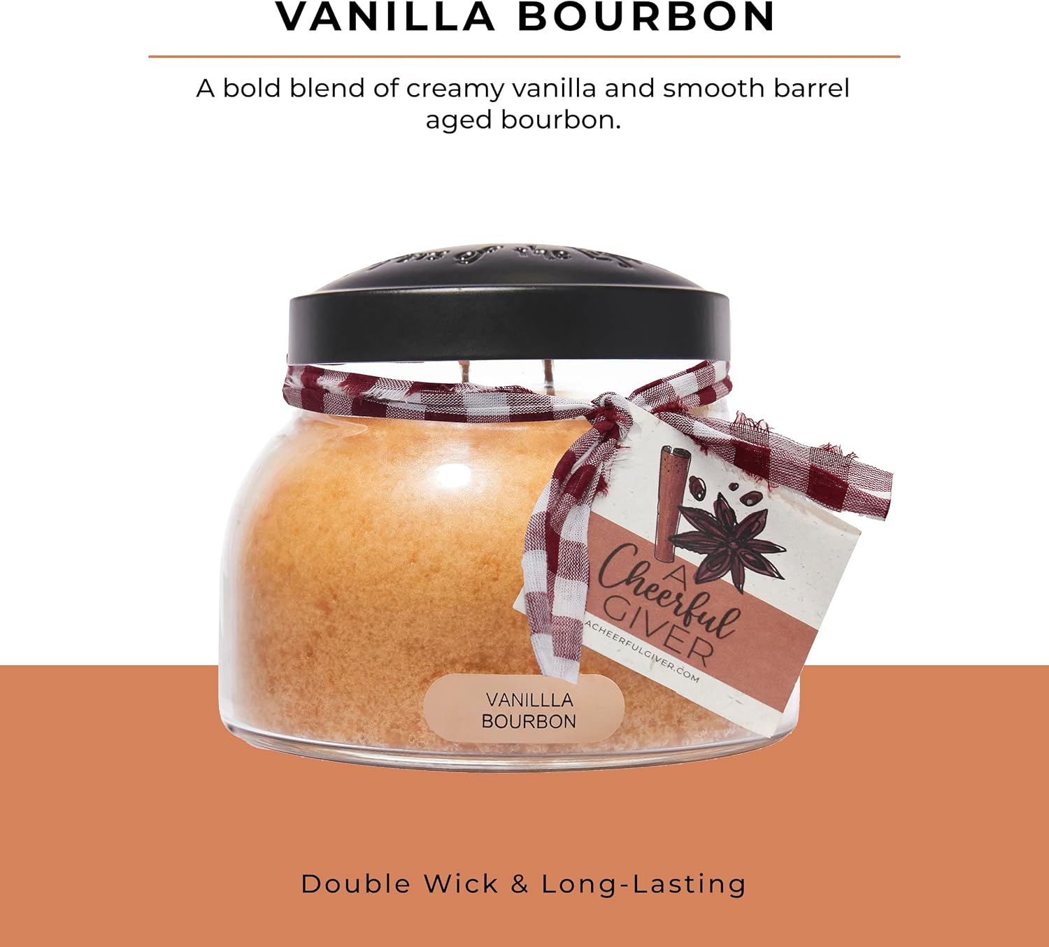 A Cheerful Giver - Juicy Apple - 34oz Papa Scented Candle Jar with Lid - Keepers of the Light - 155 Hours of Burn Time, Gift for Women, Red | Long Lasting Aromatherapy Candle with up to 155 Hours of Burn Time - Gift Ready (34oz)