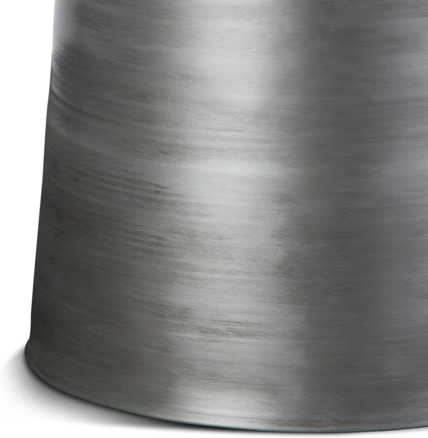 SIMPLIHOME Whitney 17" Wide Storage Metal Table in Antique Silver