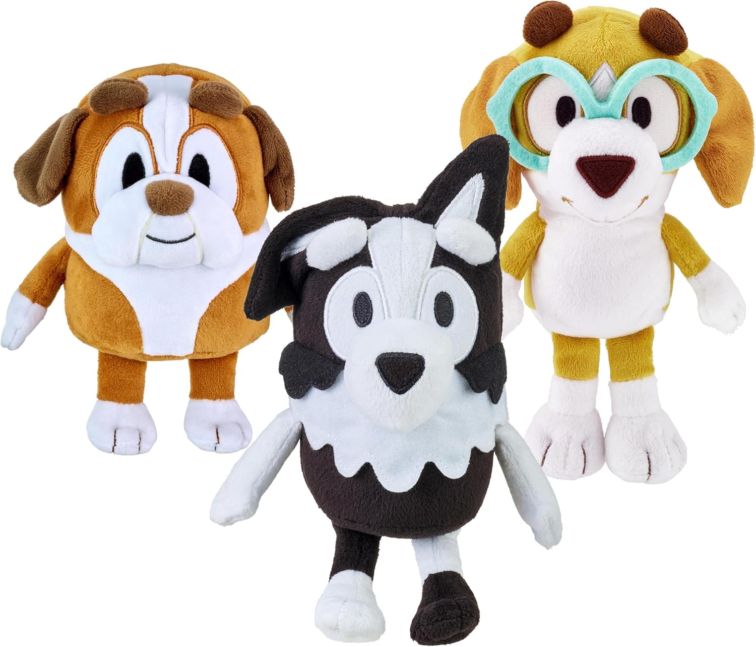Bingo & Bluey Plush Toys 2-Pack, Soft Deluxe Fabric, Embroidered