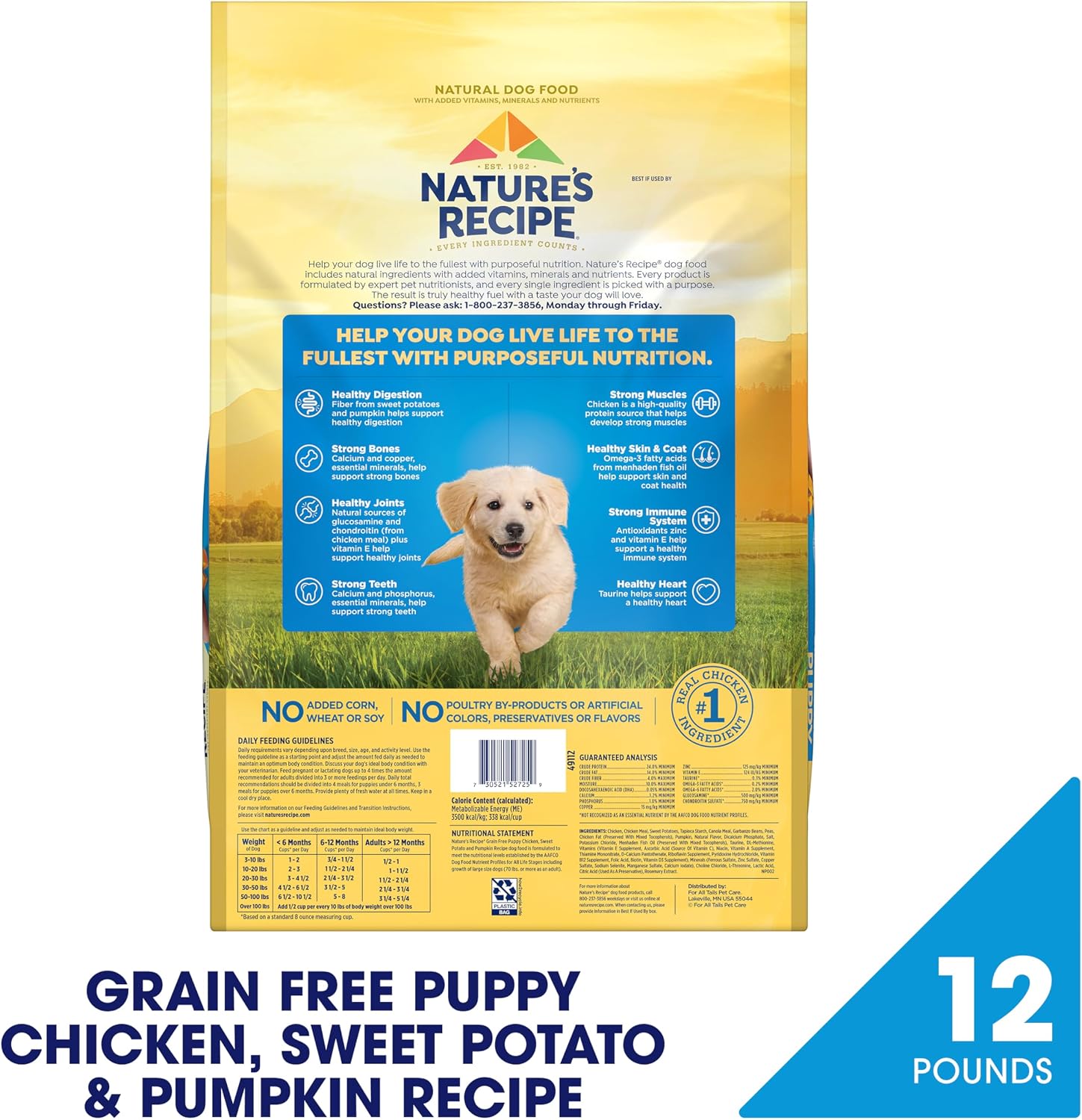 Nature's Recipe Grain Free Puppy Dry Dog Food, 4 lb. Bag