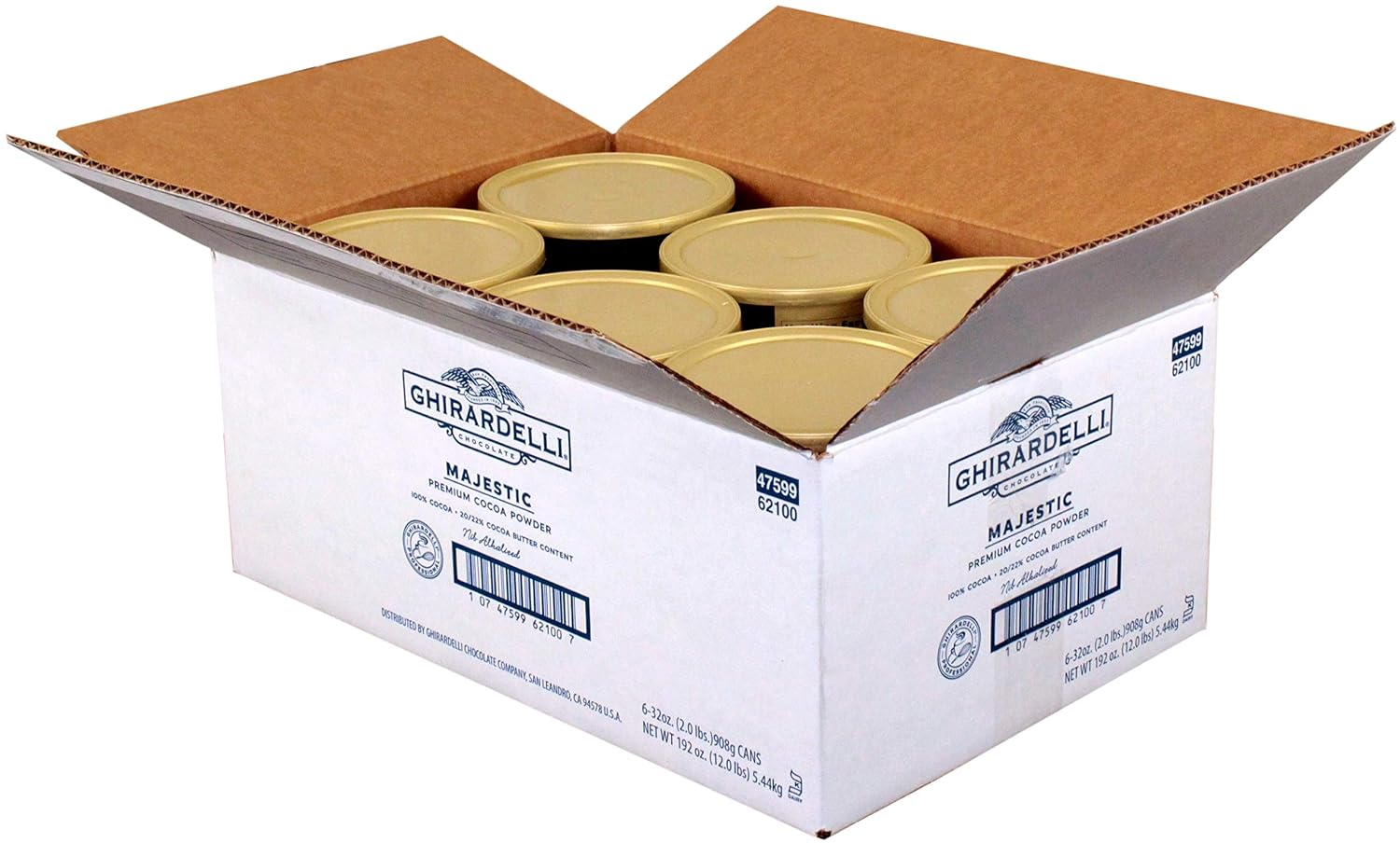 Ghirardelli Majestic Premium Cocoa Powder, 2 Pound -- 6 per case.