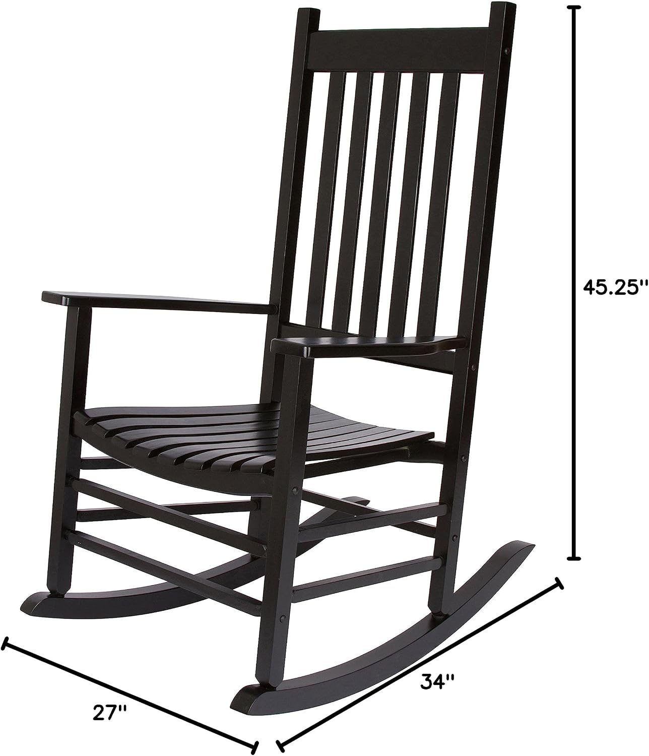 Shine Company 4332WT Vermont Porch Rocker, White (2nd Gen)