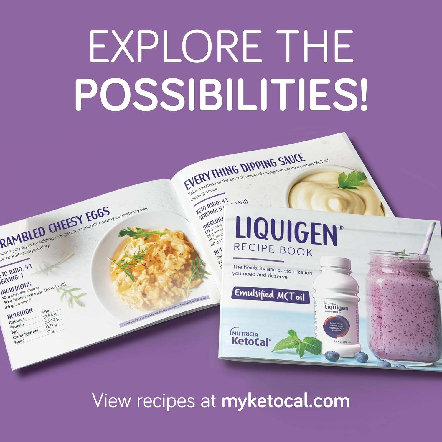 Nutricia Liquigen Emulsified MCT Oil for Ketogenic Diet - 8.5 oz 4 Pack