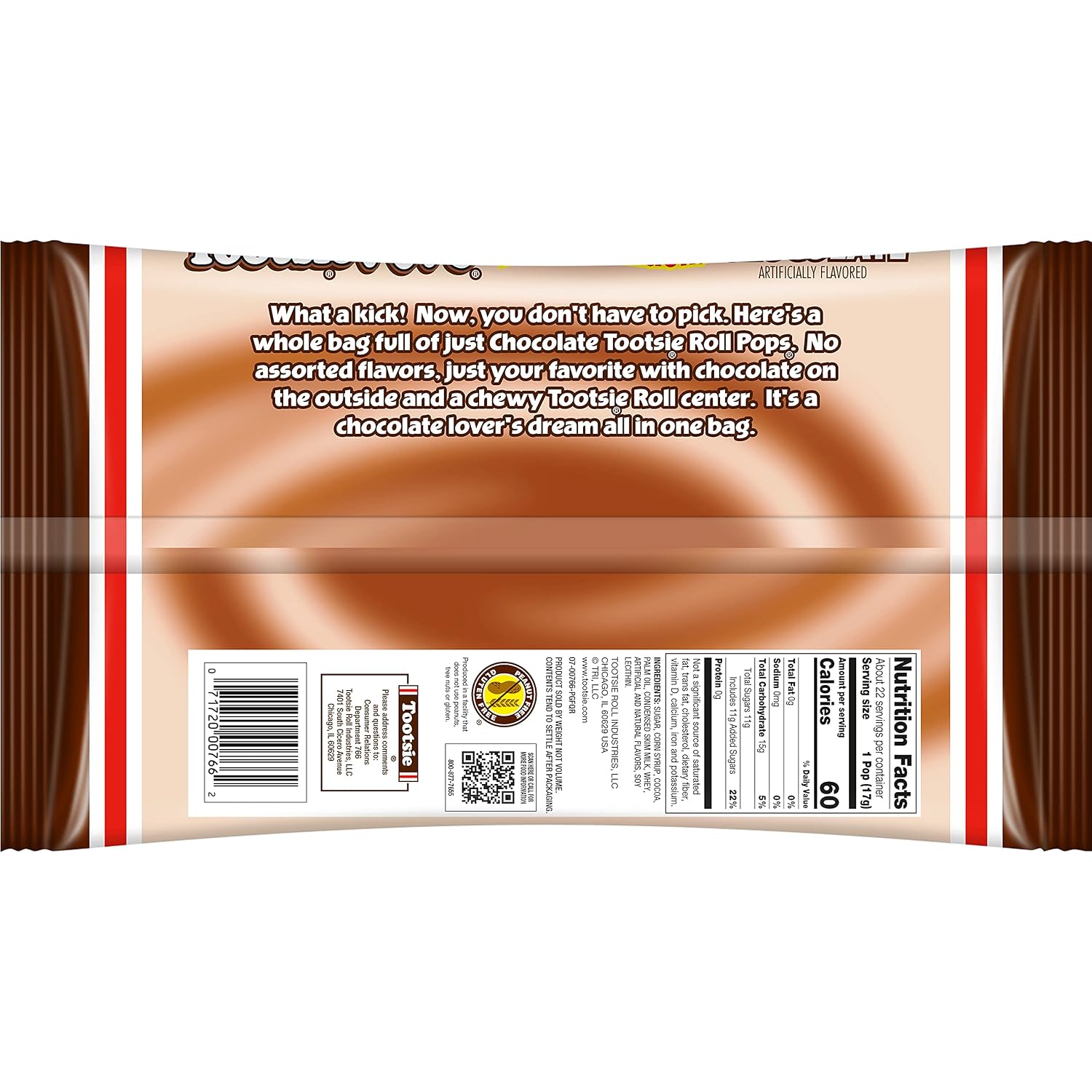 Tootsie Roll Pops Chocolate Flavor Limited Edition, 13.2oz Bag