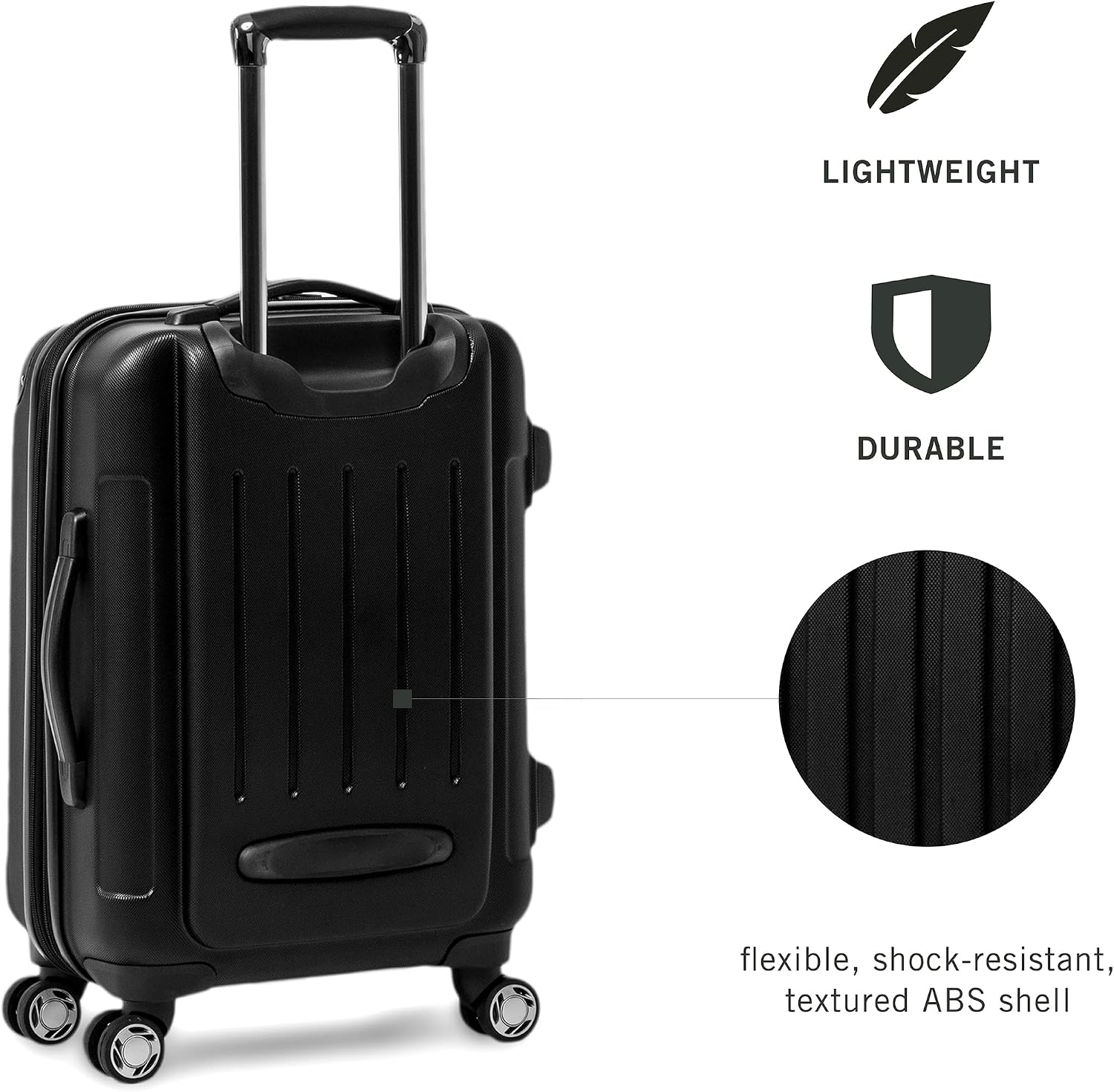 Kenneth Cole REACTION Renegade Luggage Expandable 8-Wheel Spinner Lightweight Hardside Suitcase, Champagne, 20-Inch Carry On